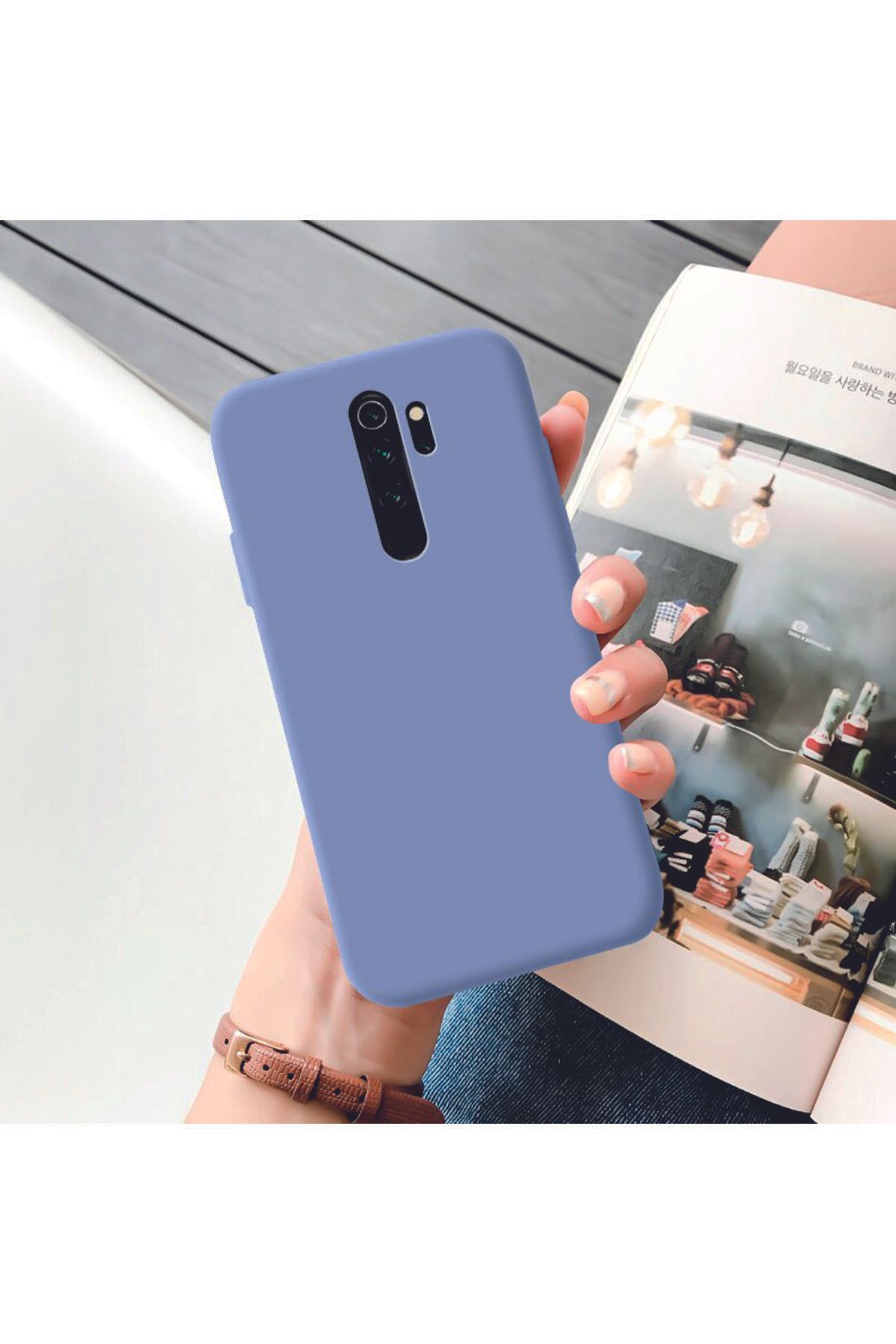 Tılsım Tekno Xiaomi Redmi Note 8 Pro Kılıf Kamera Korumalı Silikon Rubber Arka Kapak