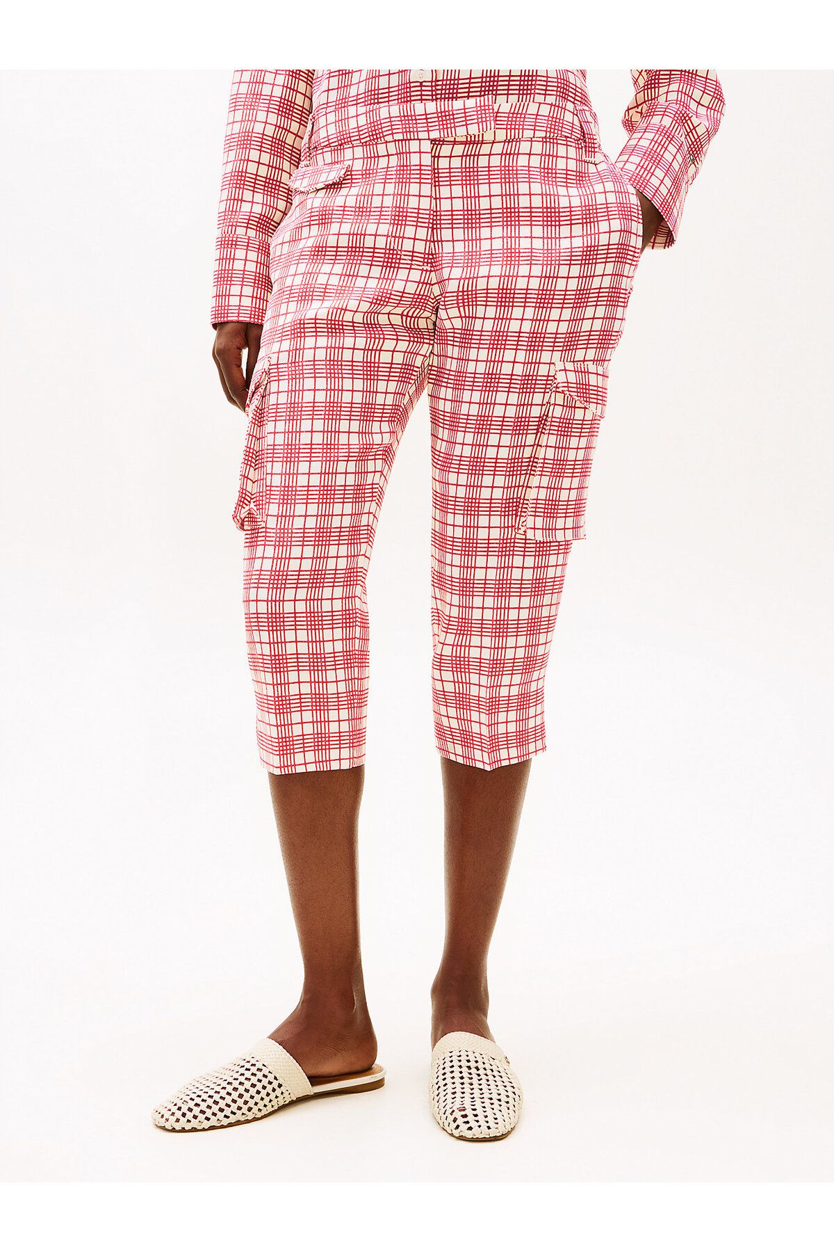 Tommy Hilfiger The Runway Collection Slim Check Cargo Trousers