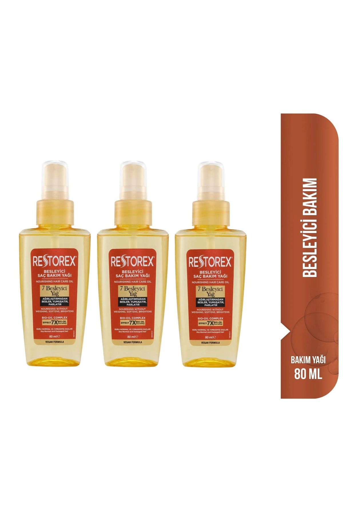 Restorex Besleyici Bakım Yağı 80 Ml - 7 Besleyici Yağ 3 Adet
