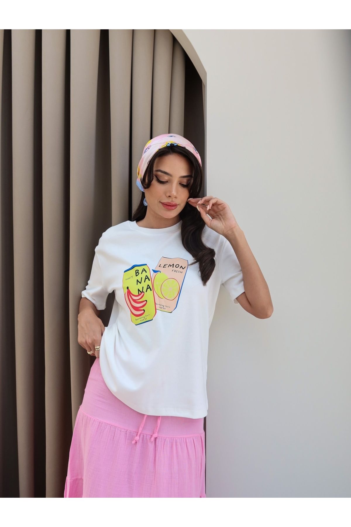 ESRAHELVACI Meyve Baskılı T-Shirt