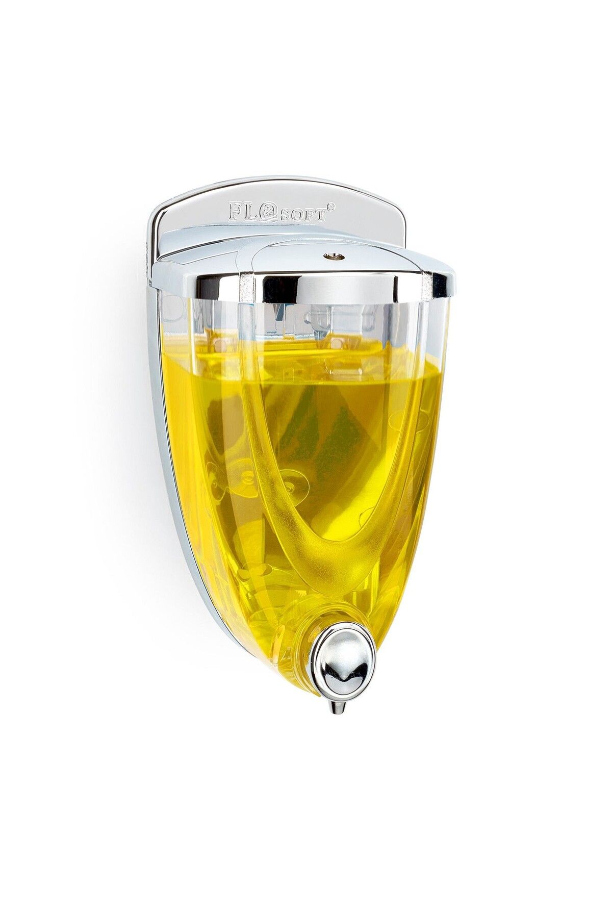 Trendylife Duvara monteli flosoft sıvı sabunluk krom kaplama 650 ml.