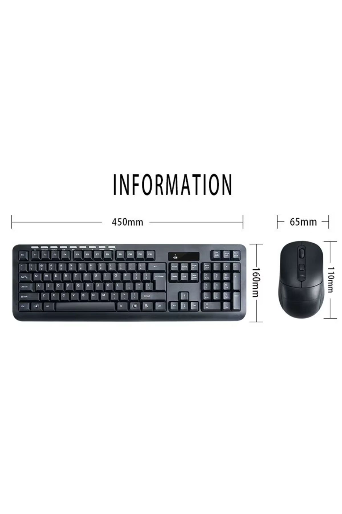 OMC-Wireless 2.4G mouse and keyboard kit, for desktop use for computer or laptop 2