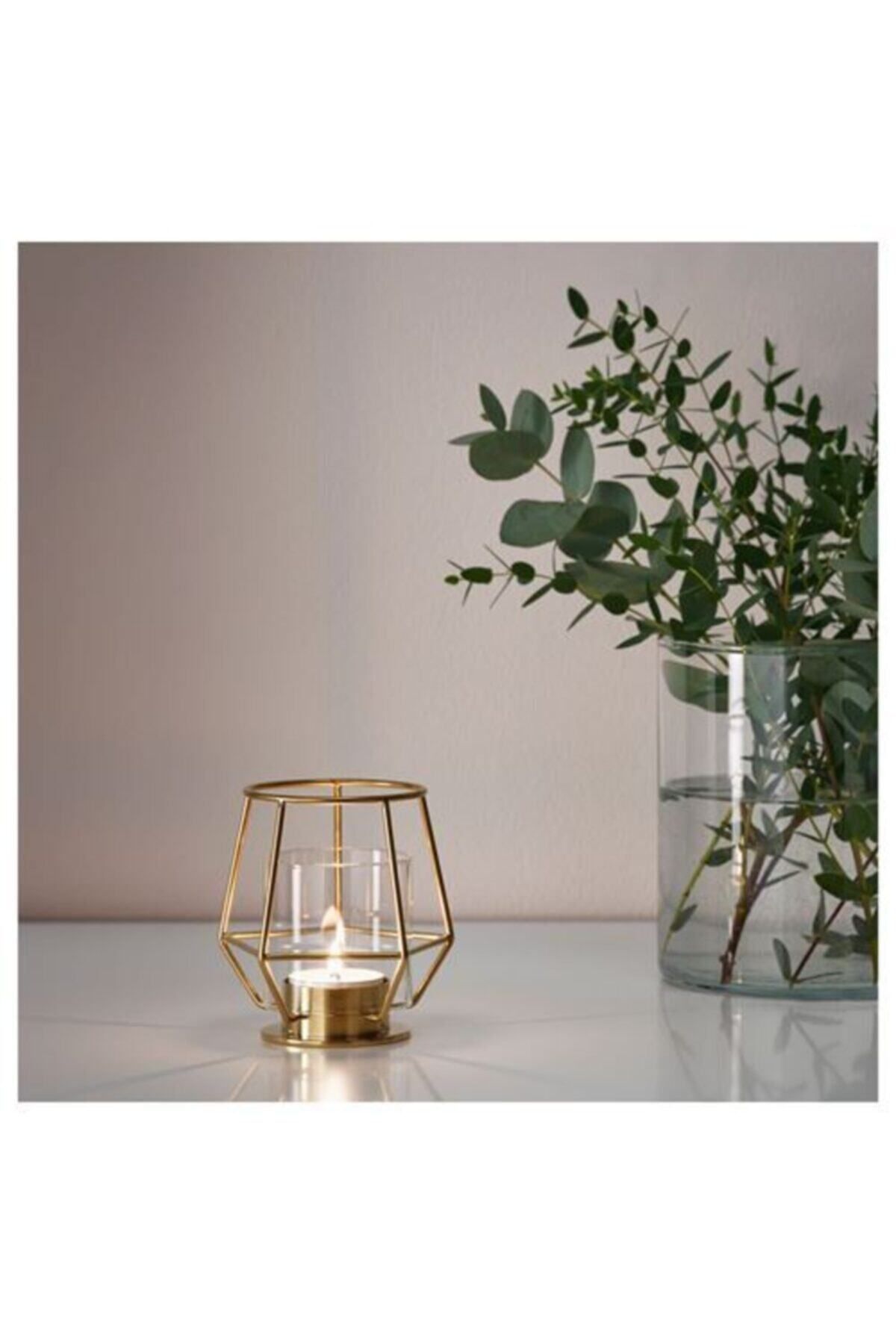 Elioure Şık 10 cm Sarı Tealight Mumluk, Dekoratif ve Huzur Verici Tasarım