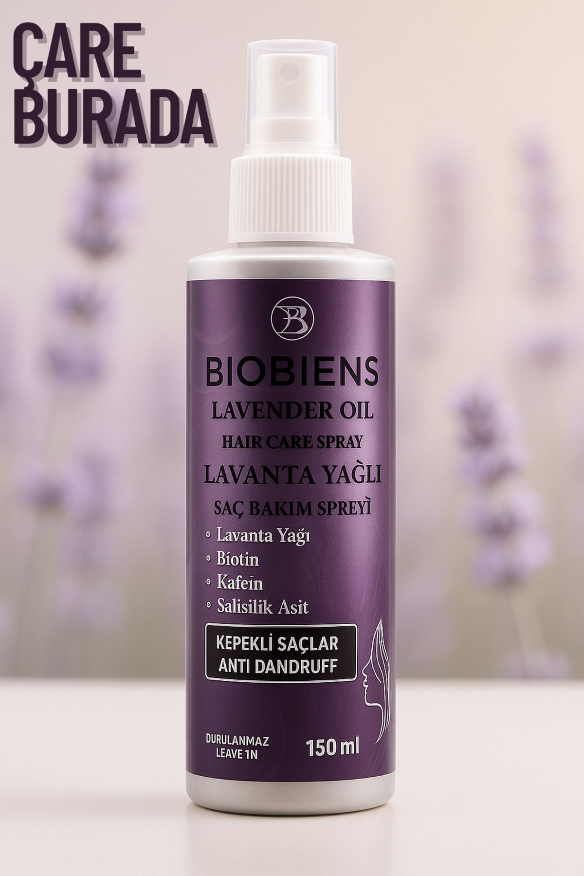 Biobiens Lavanta Yağlı Saç Bakım Spreyi 150 ml (Kepeğe Eğilimli Saçlar)