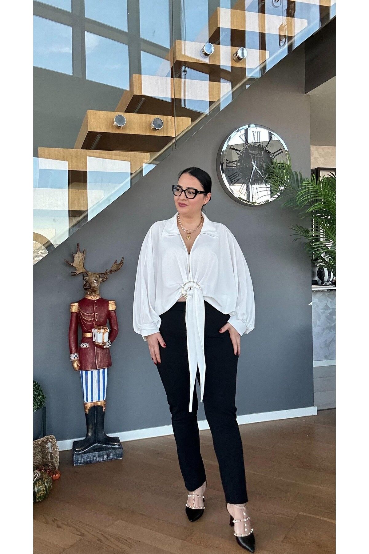 Vio Moda Büyük Beden Sihirli Kalem Paça Krep Pantolon