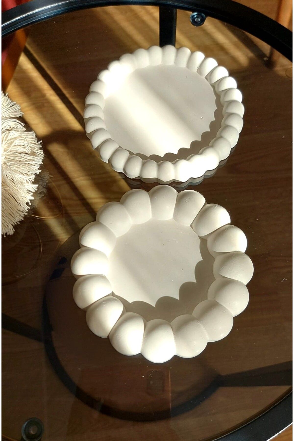 bscmod İskandinav Dekoratif Bubble Organizer Takı,mum Ve Saksı Altlığı Organizer Sehpa Düzenleyici