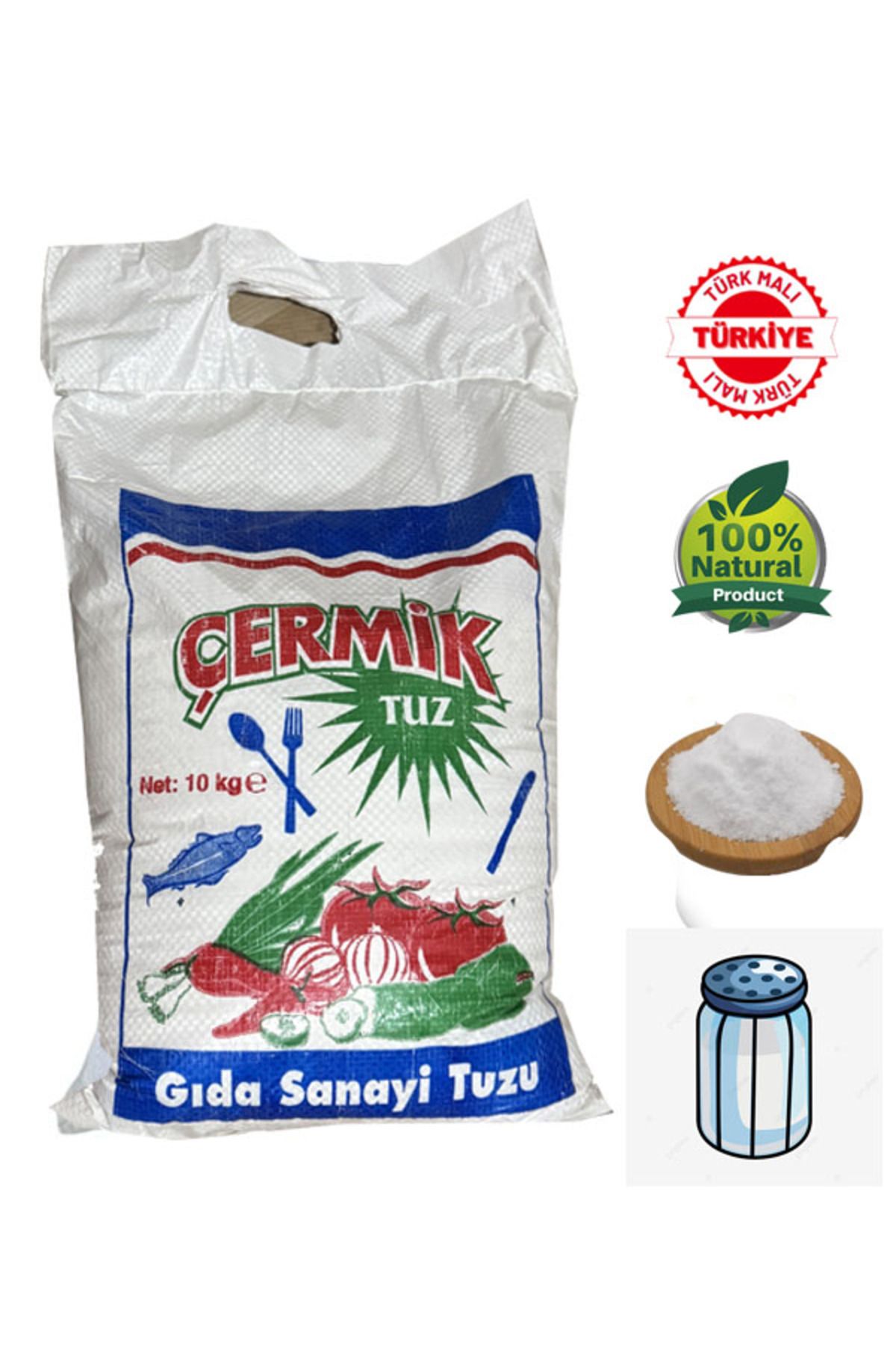 Çermik Sofra Tuzu - Yemeklik sofralık tuz 10 kg .
