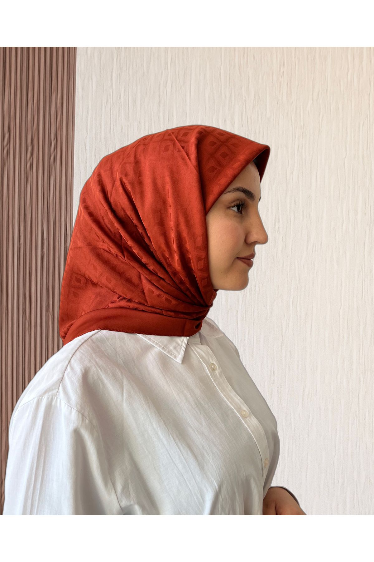 SarQa Scarft Damla Desen Jakar Eşarp