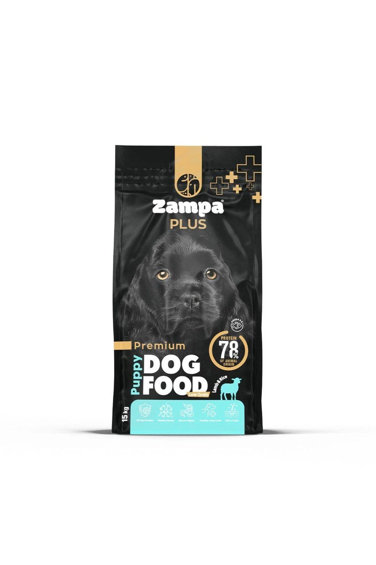 Zampa PLUS Yavru Köpekler için Kuzu Etli & Pirinçli Premium Kuru Mama 15KG
