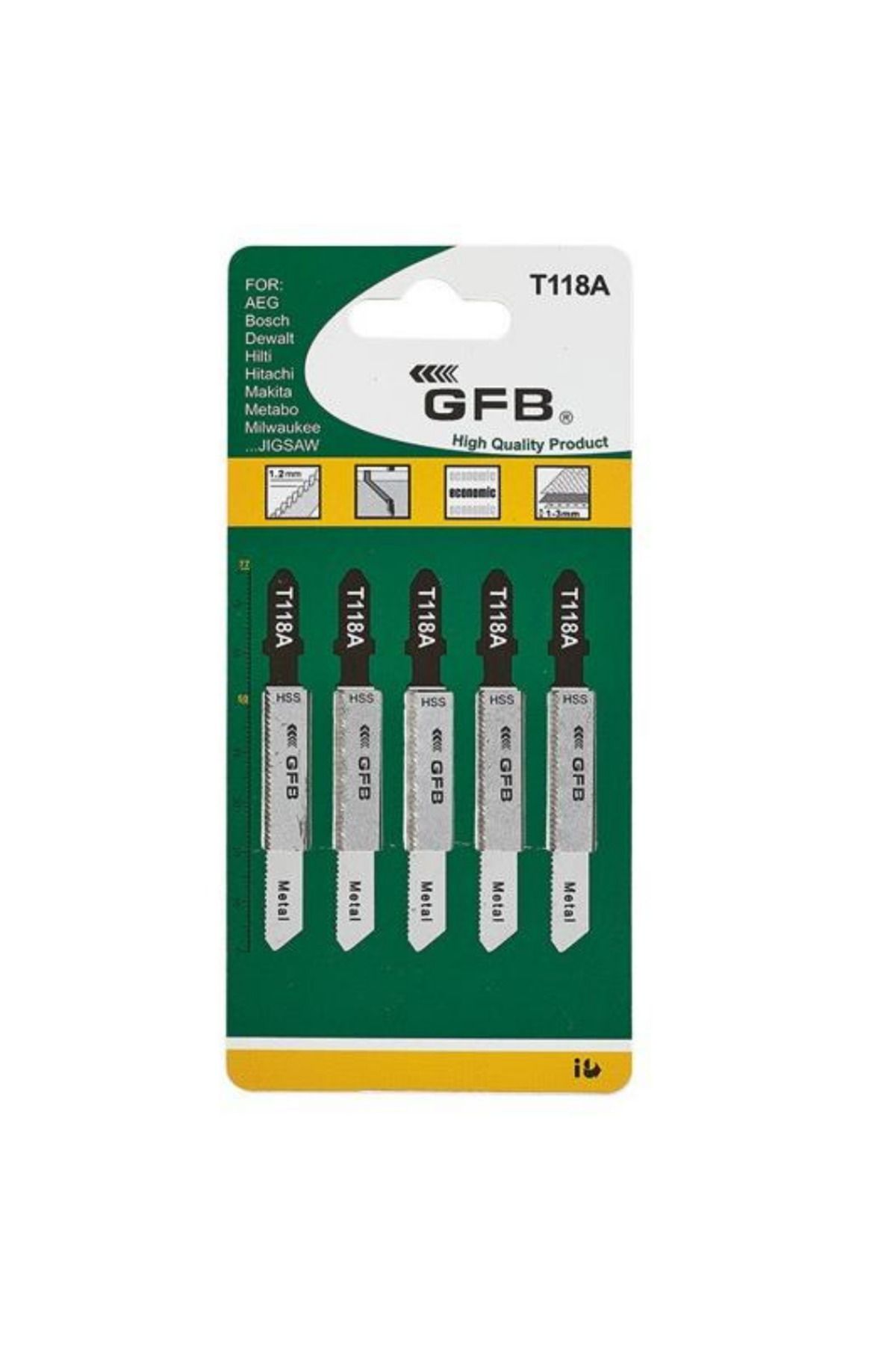GFB T-318-A ( Uzun ) METAL-DEKUPAJ AĞZI-5'Lİ PAKET