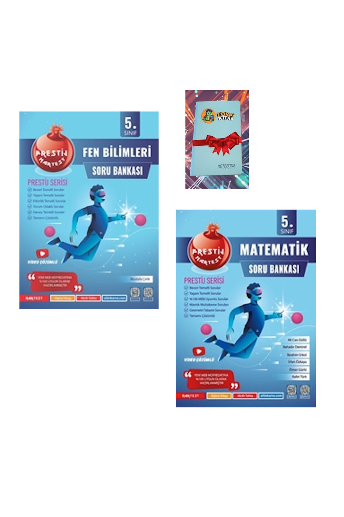 Nartest Yayınları 5. Sınıf Prestij FEN BİLİMLERİ + MATEMATİK Soru Bankası ( NOT DEFTERİ HEDİYE)
