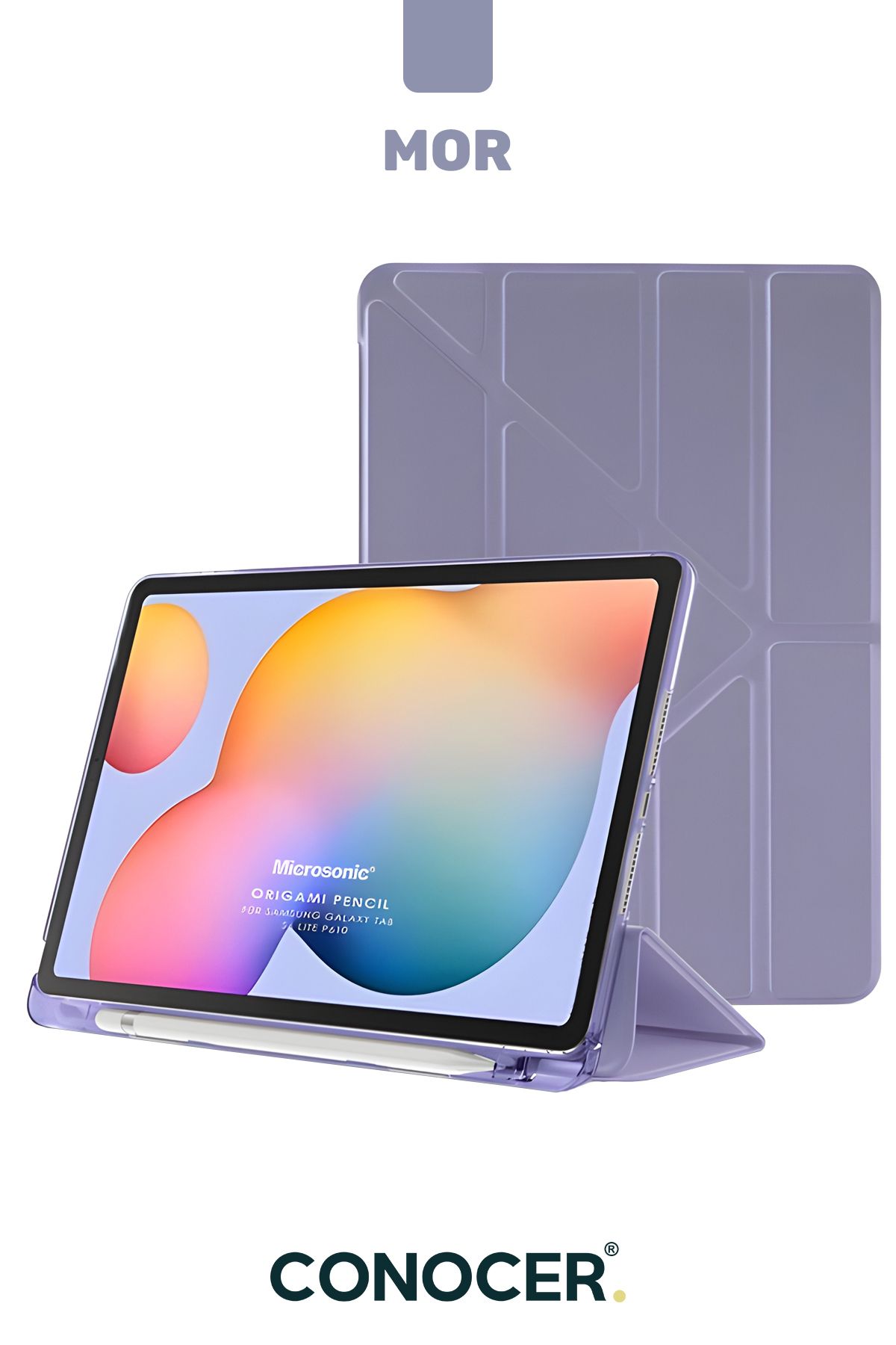 CONOCER iPad 7. 8. 9. Nesil 10.2" inç Kılıf Katlanır Kalemlikli Standlı Uyku Modlu Akıllı Kapak Tablet Kılıf