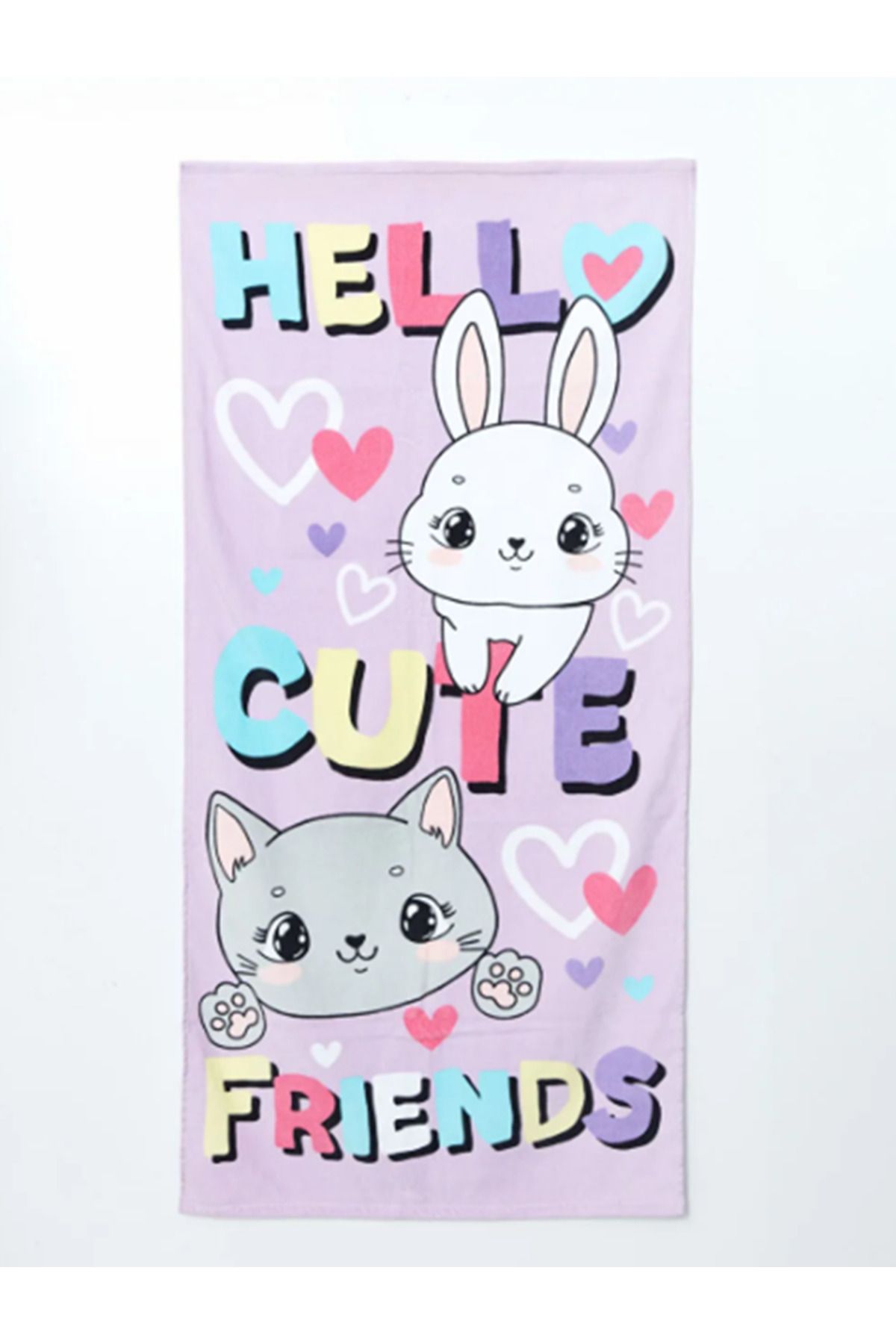 LC Waikiki LC WAİKİKİ Hello Kitty Baskılı Kız Çocuk Plaj Havlusu 75x150 cm