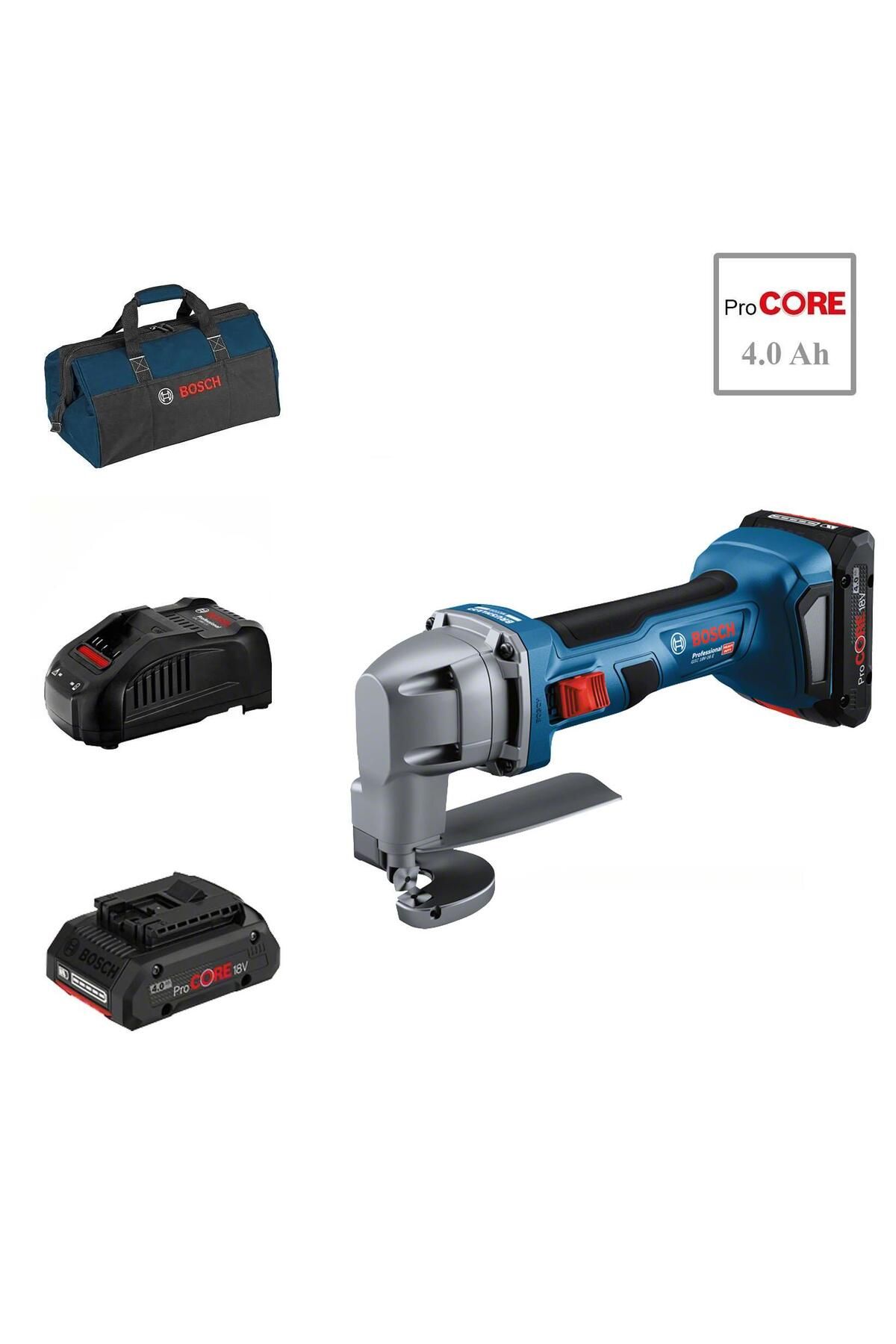 Bosch GSC 18V-16 E 1x4 Ah Procore Akülü Sac Kesme Makinesi