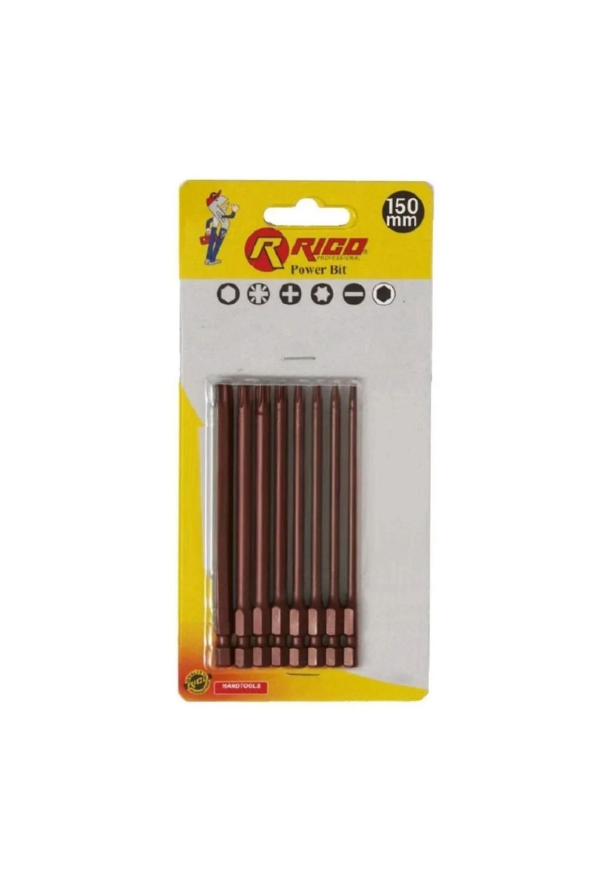 Rico 8 Adet Kaplamalı Torx Bits Set 150mm