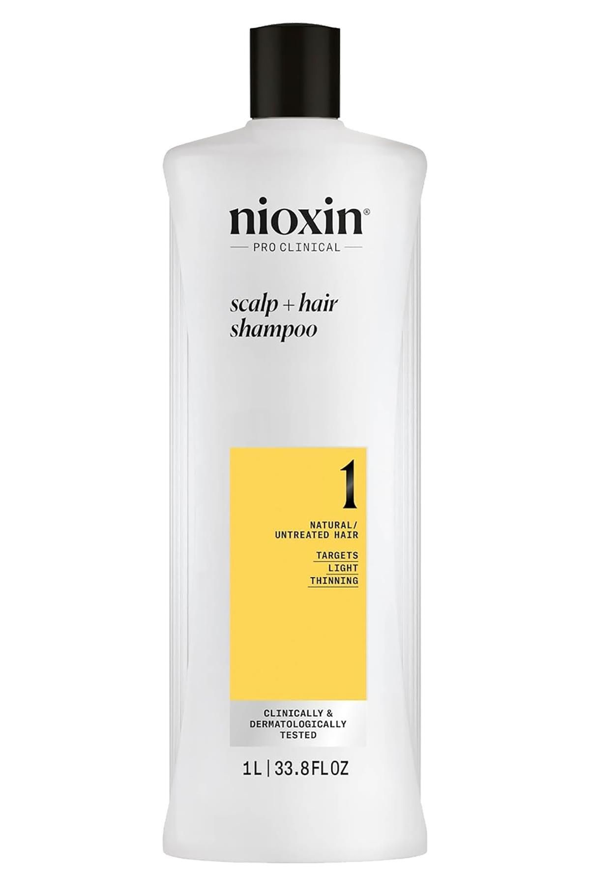 Nioxin System 1 Şampuan - İşlem Görmemiş Hafif İnce Saçlar İçin Kalınlaştırıcı Bakım 1000ML