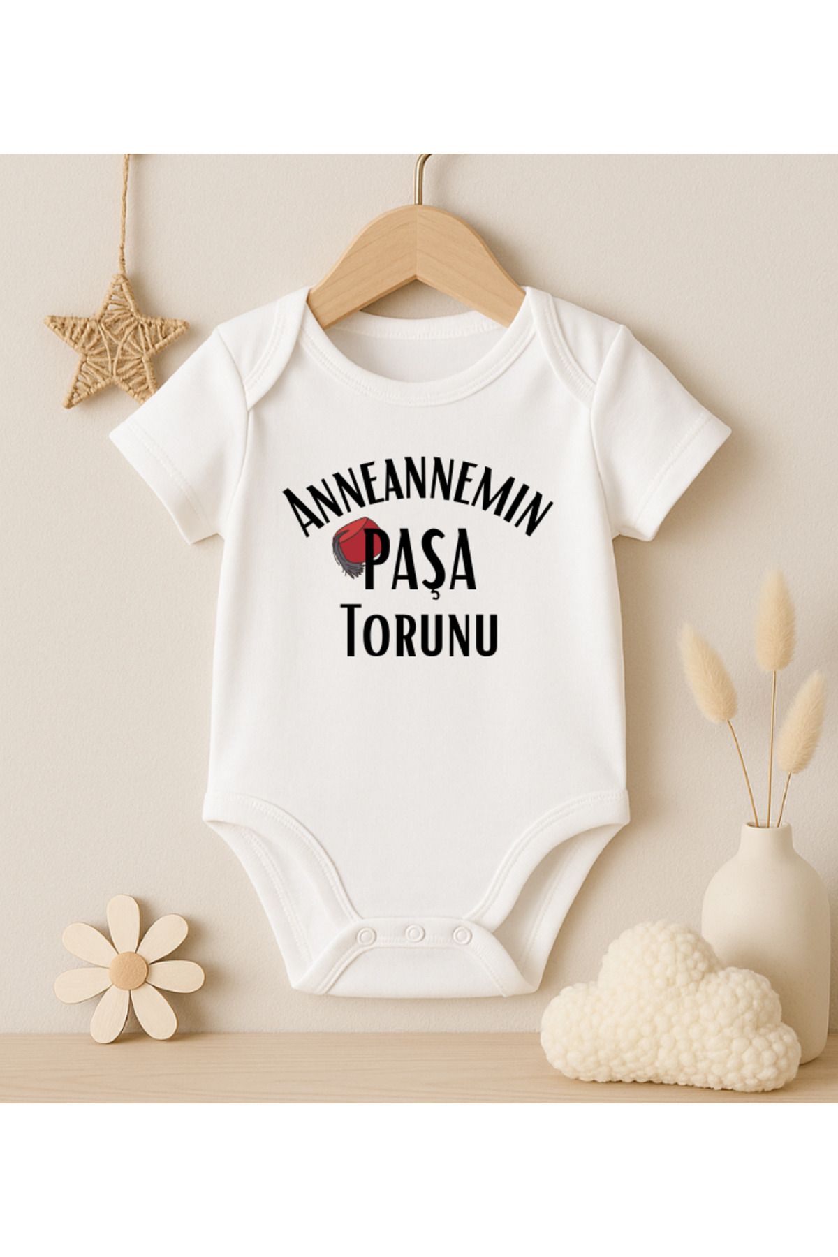 MODAT Anneannemin Paşa Torunu Yazılı Bebek badi zıbın