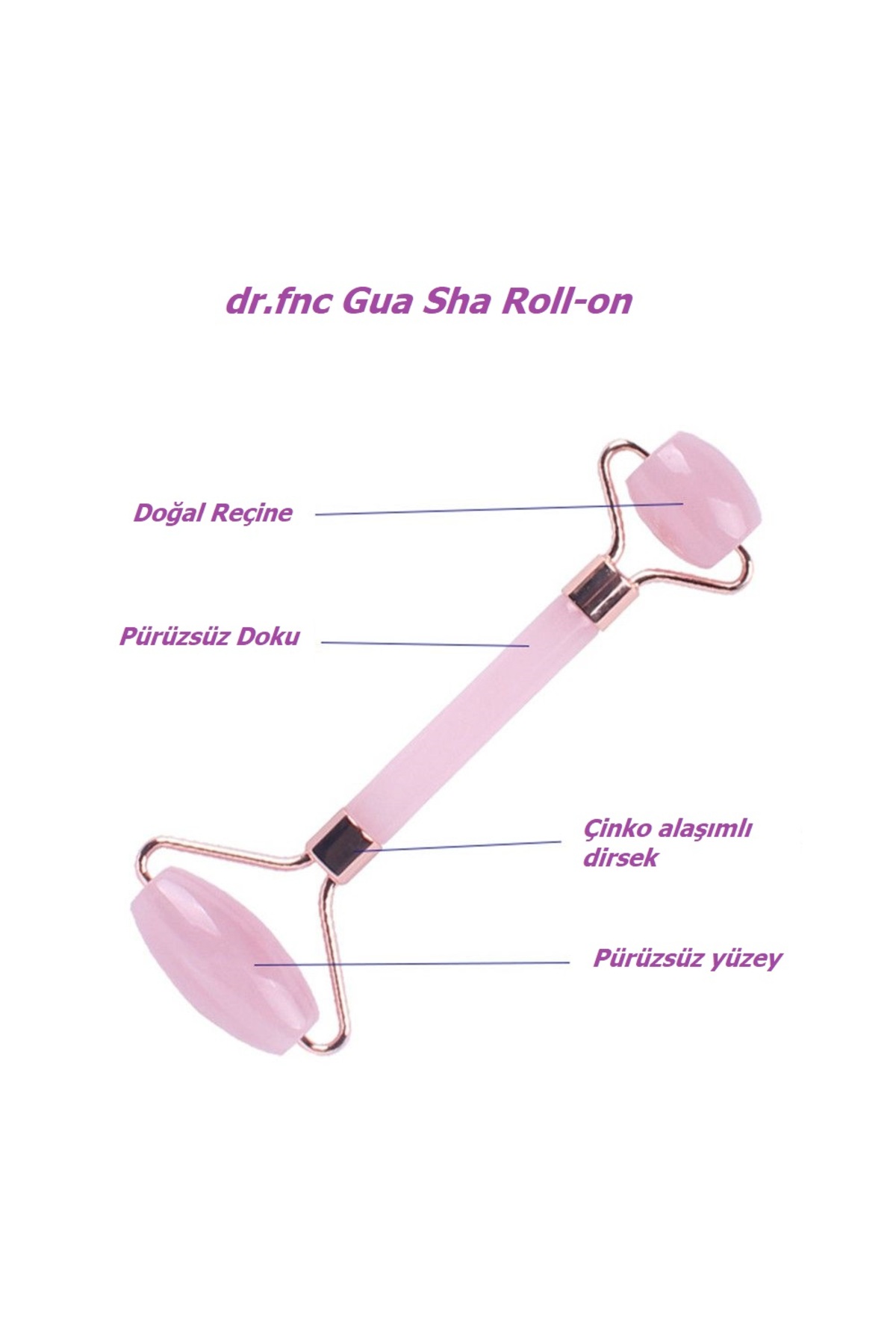 GUA SHA QUARTZ TAŞ VE ROLLER SETİ — GS1001 — تصویر 4 از 8