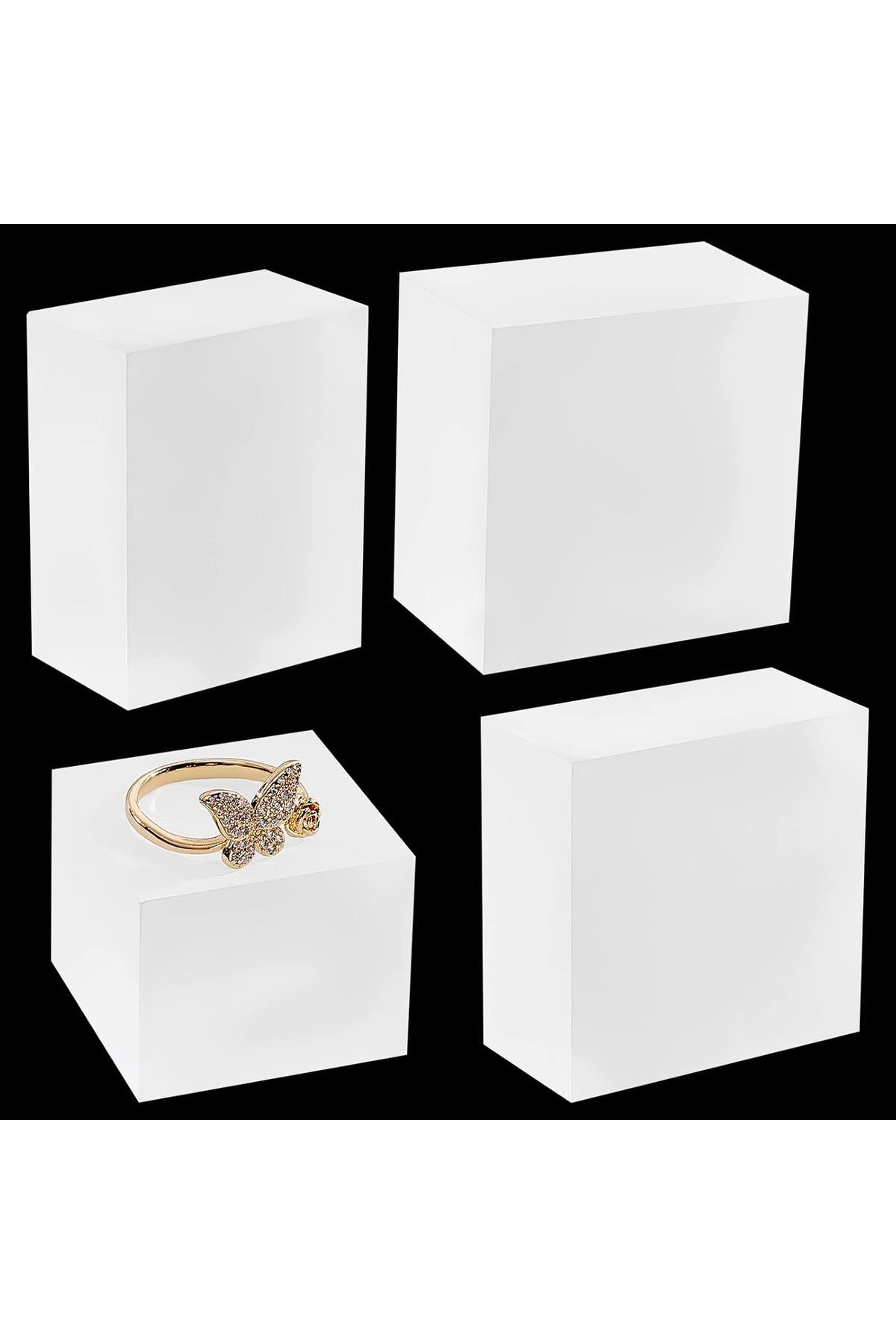 Generic-4pcs Solid Display Block 4 Style Forested Acrylic Display Stands 1