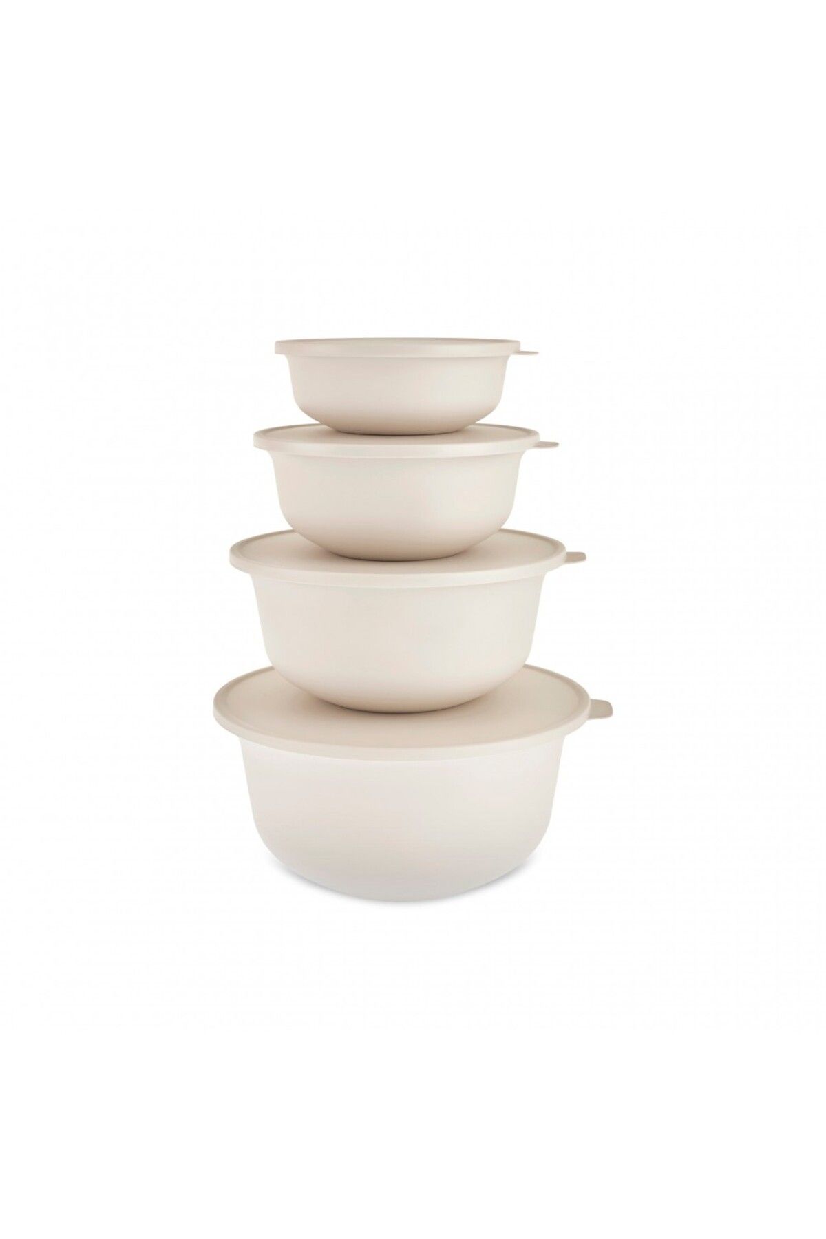 Karaca Forbs 4-teiliges 2 in 1 Aufbewahrungsbehälter-Set, Creme