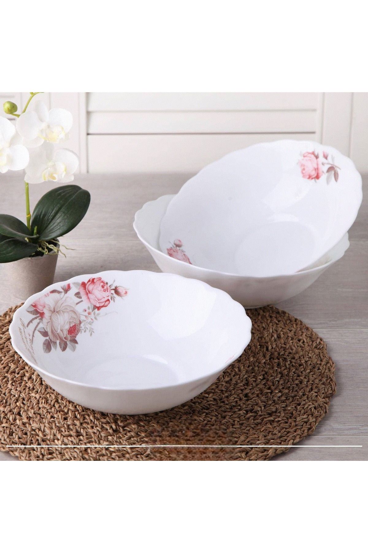 Elista Opal Kase Rose Desen 12.6 cm 6 Adet