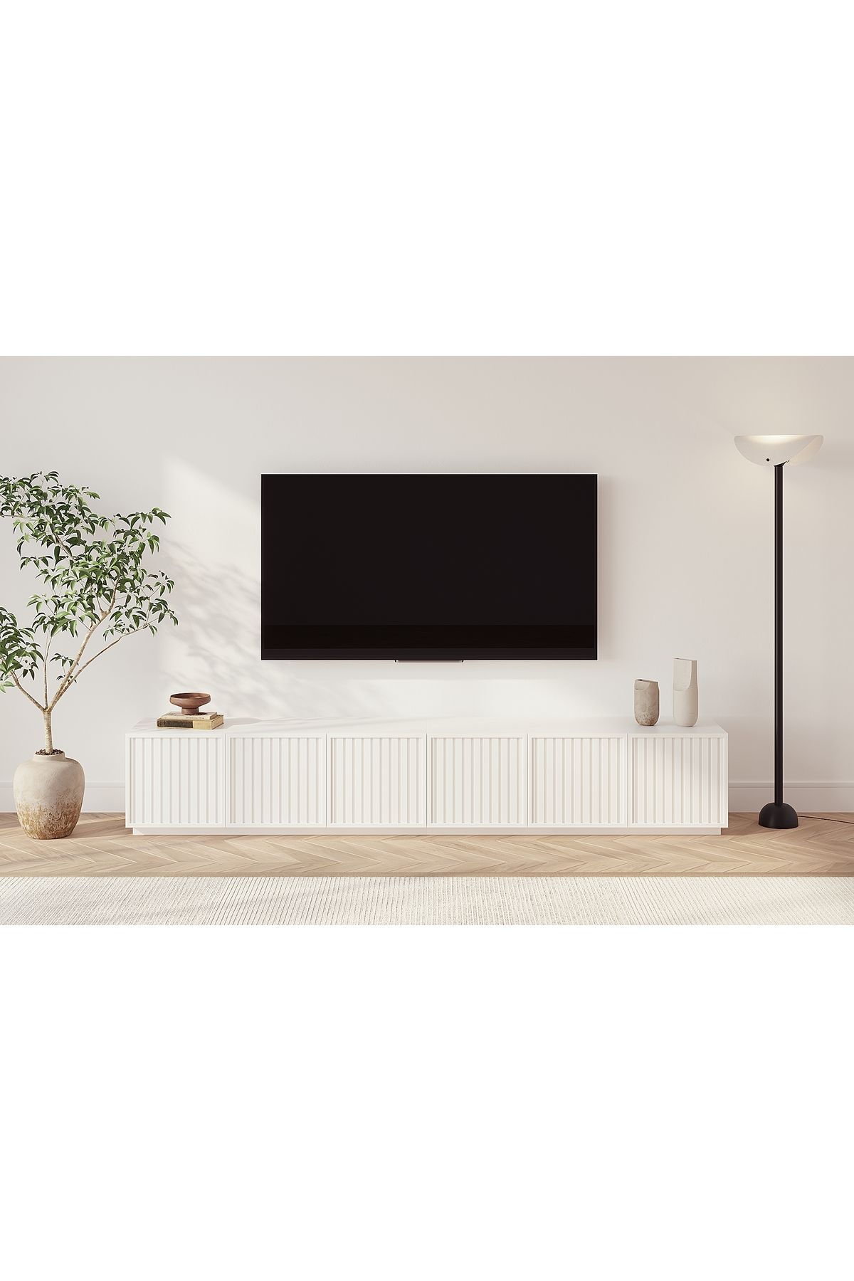 DUHO Vol Tv Ünitesi - Beyaz - 220 Cm