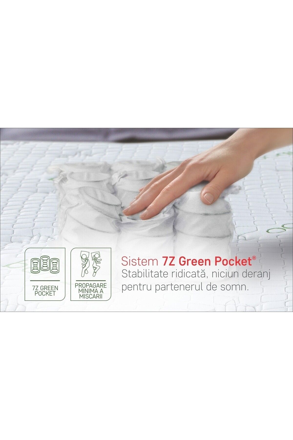 Green Future-Premium Bamboo Memory Latex Mattress, 140x190 cm, H 26 cm, Pocket Springs, 7 Comfort Zones 6