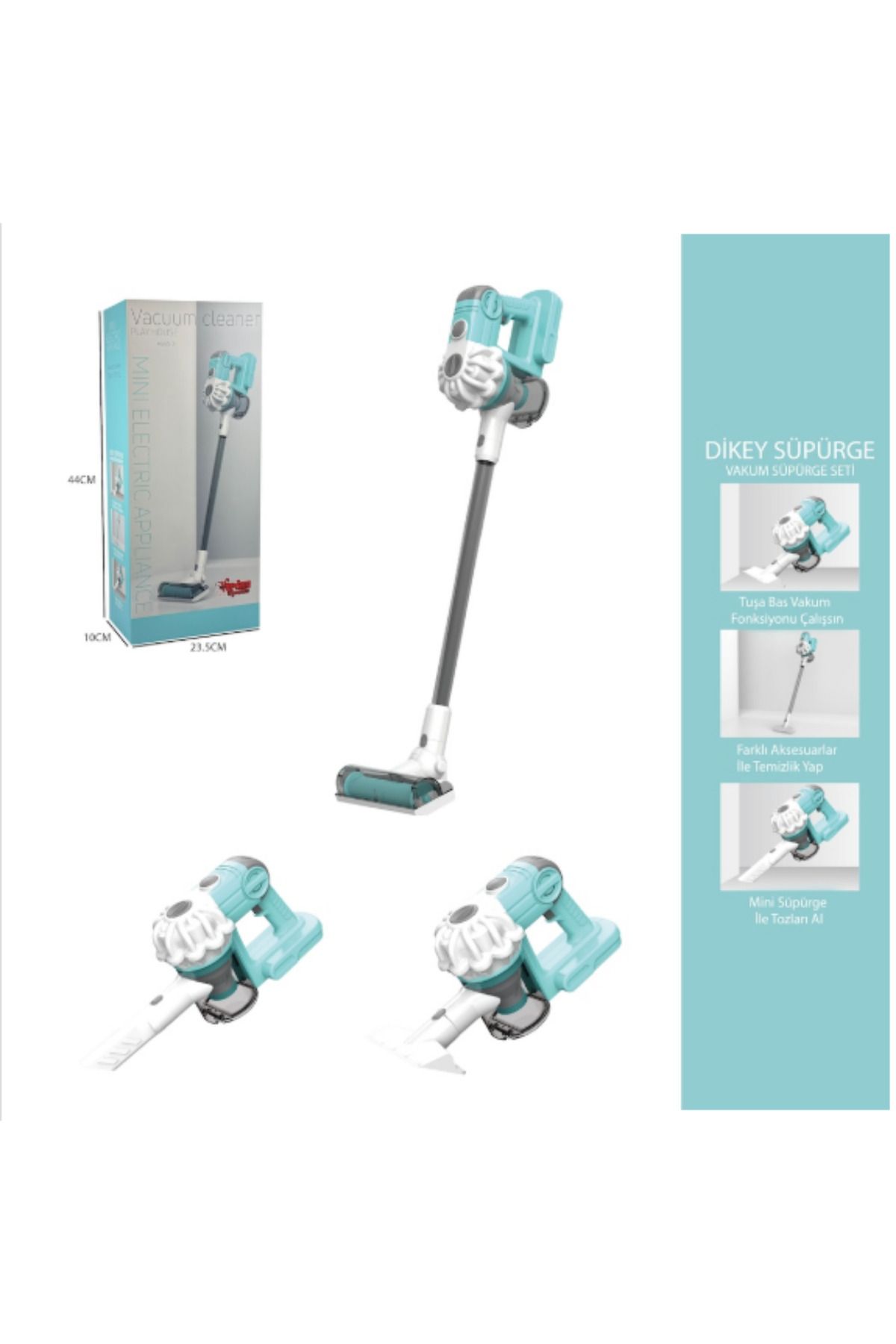 Boratila Toys Dikey Elektrik Süpürgesi Oyuncak MAVİ