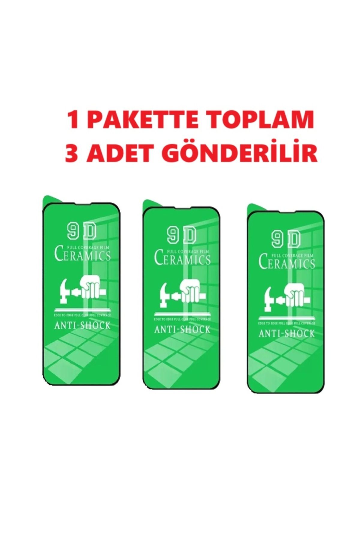 teknotrust Parlak Nano Seramik Ekran Koruyucu 3'lü Set, Şeffaf ve Güvenli Koruma