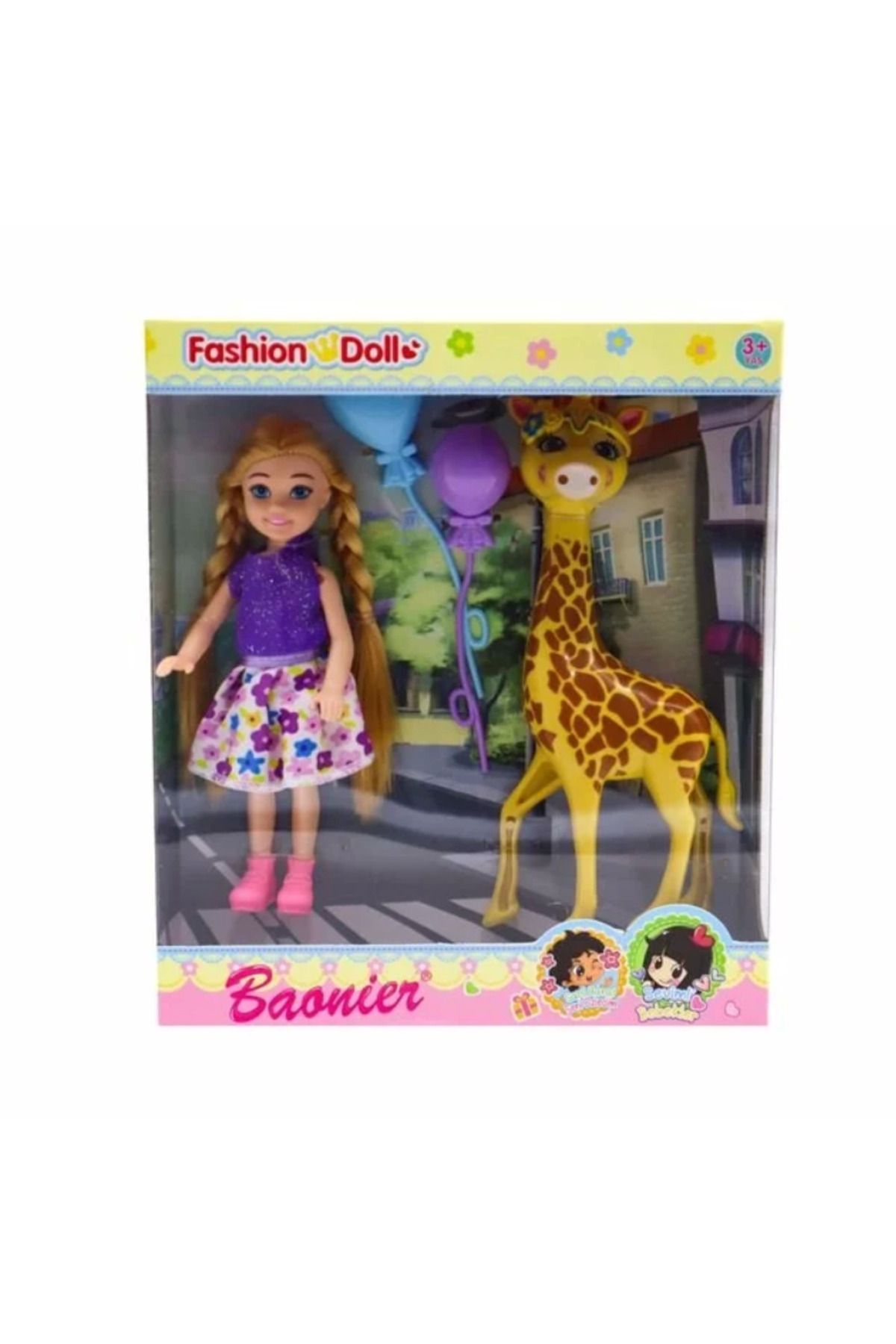 Modafiks Baonier Zürafalı Mini Kız Bebek