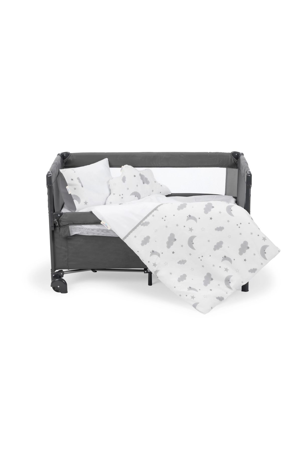 shop Sema Baby 6 Parça Lüks Park Yatak Bebek Uyku Seti - Moon