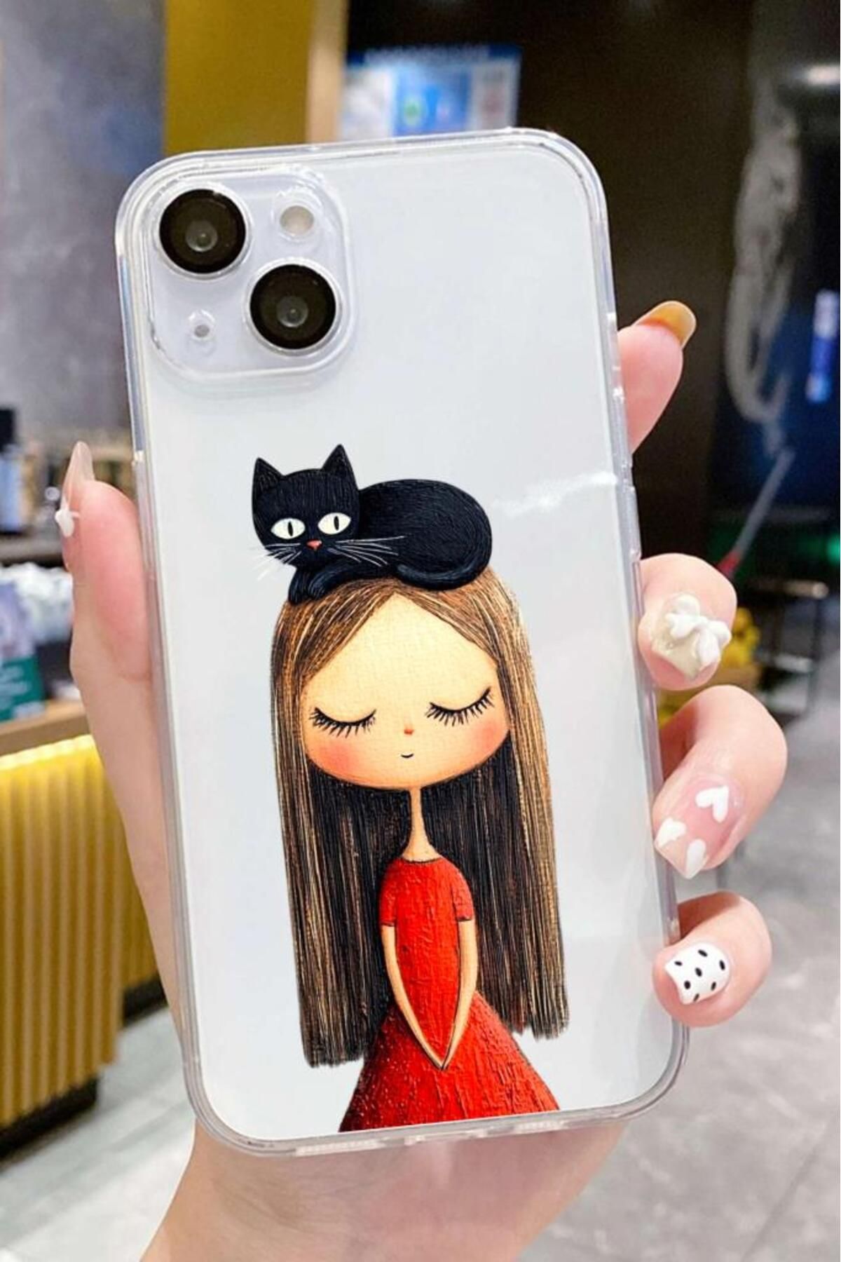 3GEN CASE İphone 15 Plus-İphone 14 Plus Uyumlu Desenli Lüx Şeffaf Silikon Kılıf
