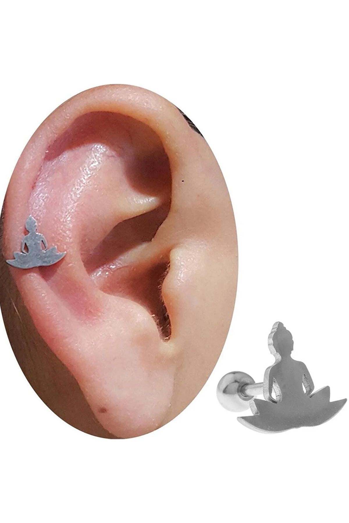 Cadının Dükkanı Çelik Shiva Tragus Helix Kıkırdak Piercing