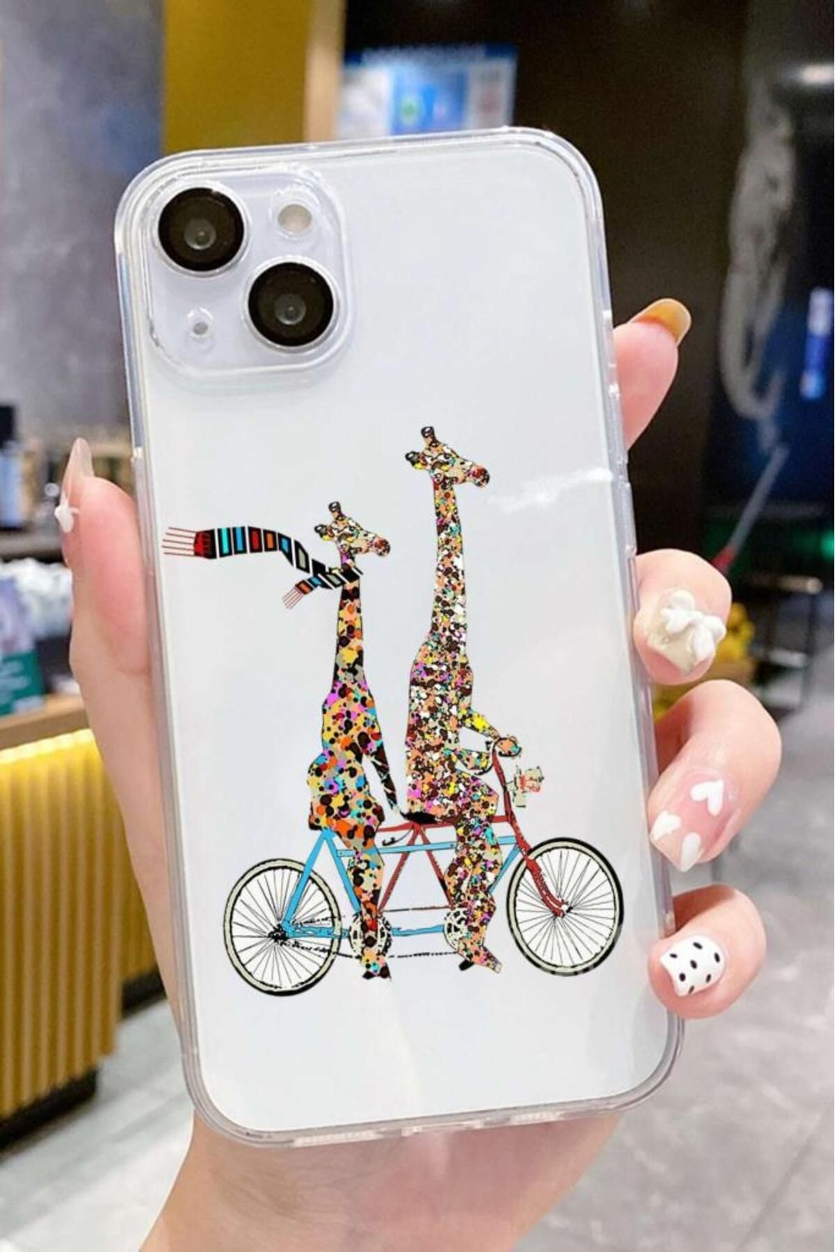 3GEN CASE İphone 15 Plus-İphone 14 Plus Uyumlu Desenli Lüx Şeffaf Silikon Kılıf