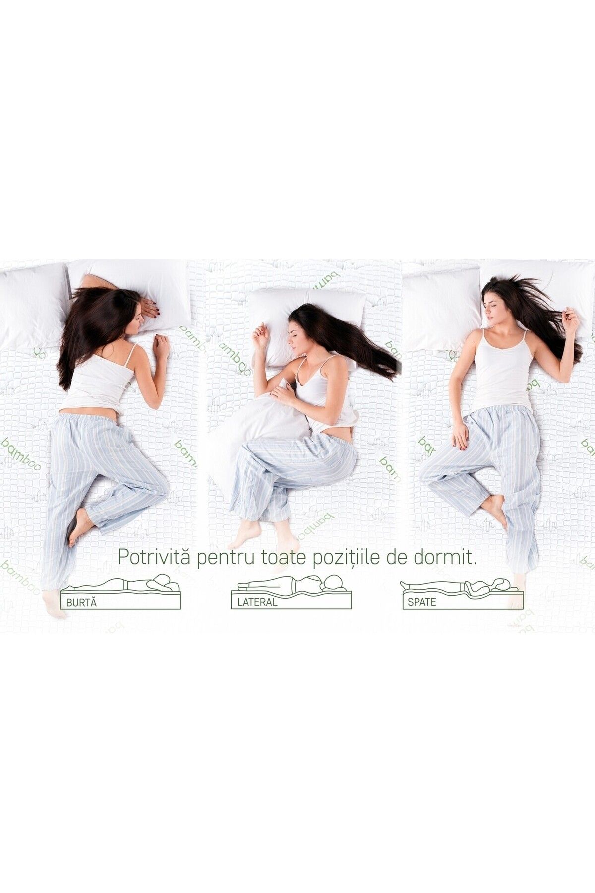 Green Future-Premium Bamboo Memory Latex Mattress, 140x190 cm, H 26 cm, Pocket Springs, 7 Comfort Zones 9