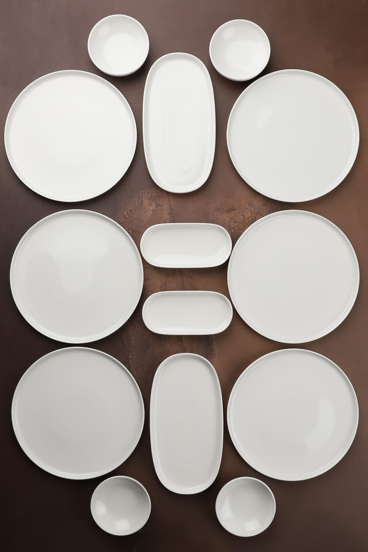 Luvia 6-Person 14-Piece Plain Porcelain Breakfast Set & Breakfast Set White