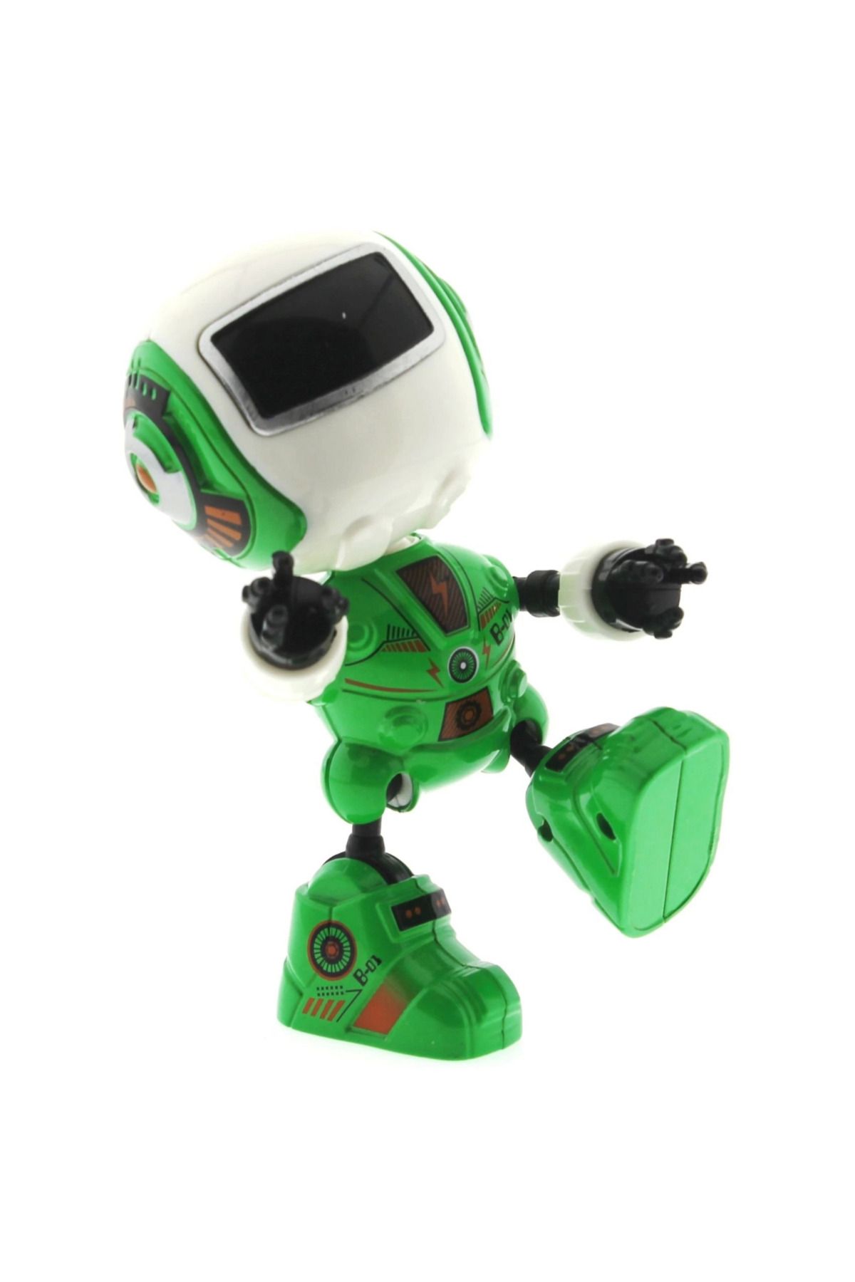 Modafiks Dekoratif Sesli Işıklı Mini Sevimli Yeşil Robot