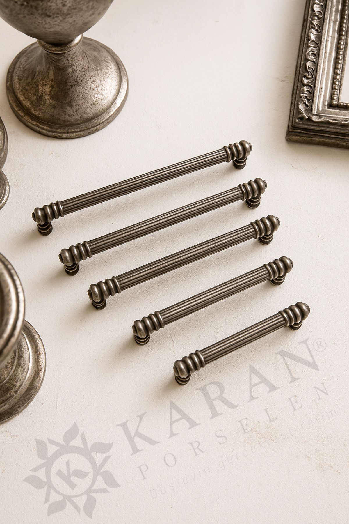 Karan Porselen Boru kulp Metal, Eskitme Gümüş, Dolap, Çekmece, Mutfak, Vestiyer Kulbu