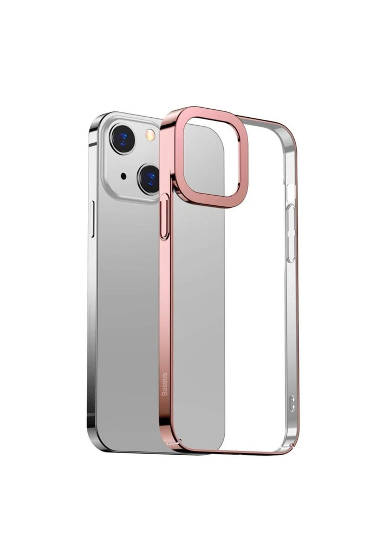 mudikonsept Glitter iPhone 13 6.1inç Kılıf Renkli Kenar Şeffaf Silikon-(5775) - MDE4050-6816
