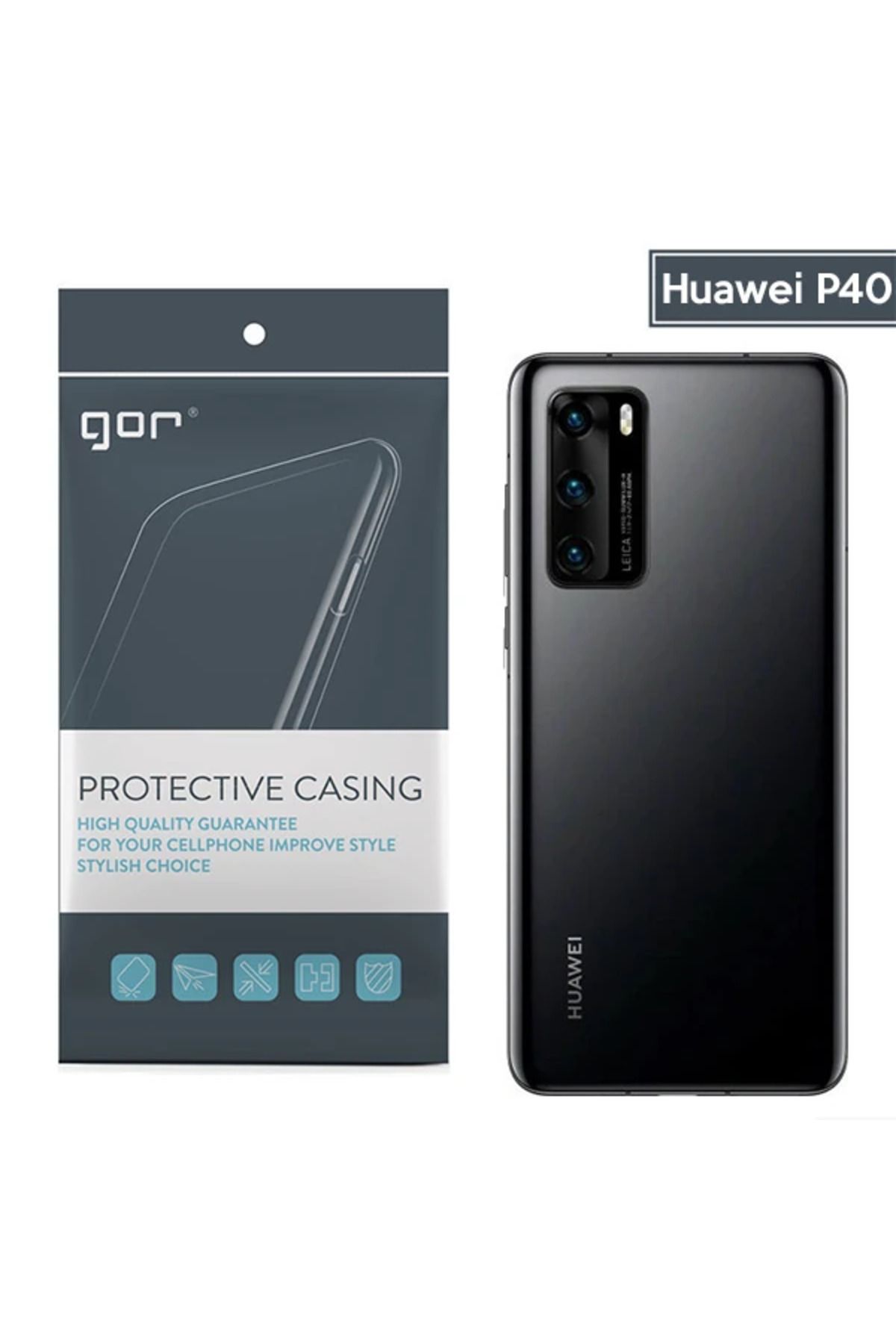 Marsilyan GOR Huawei P40 Kamera Korumalı Ultra Slim Silikon Kılıf-(5775) - MCT1925-6709