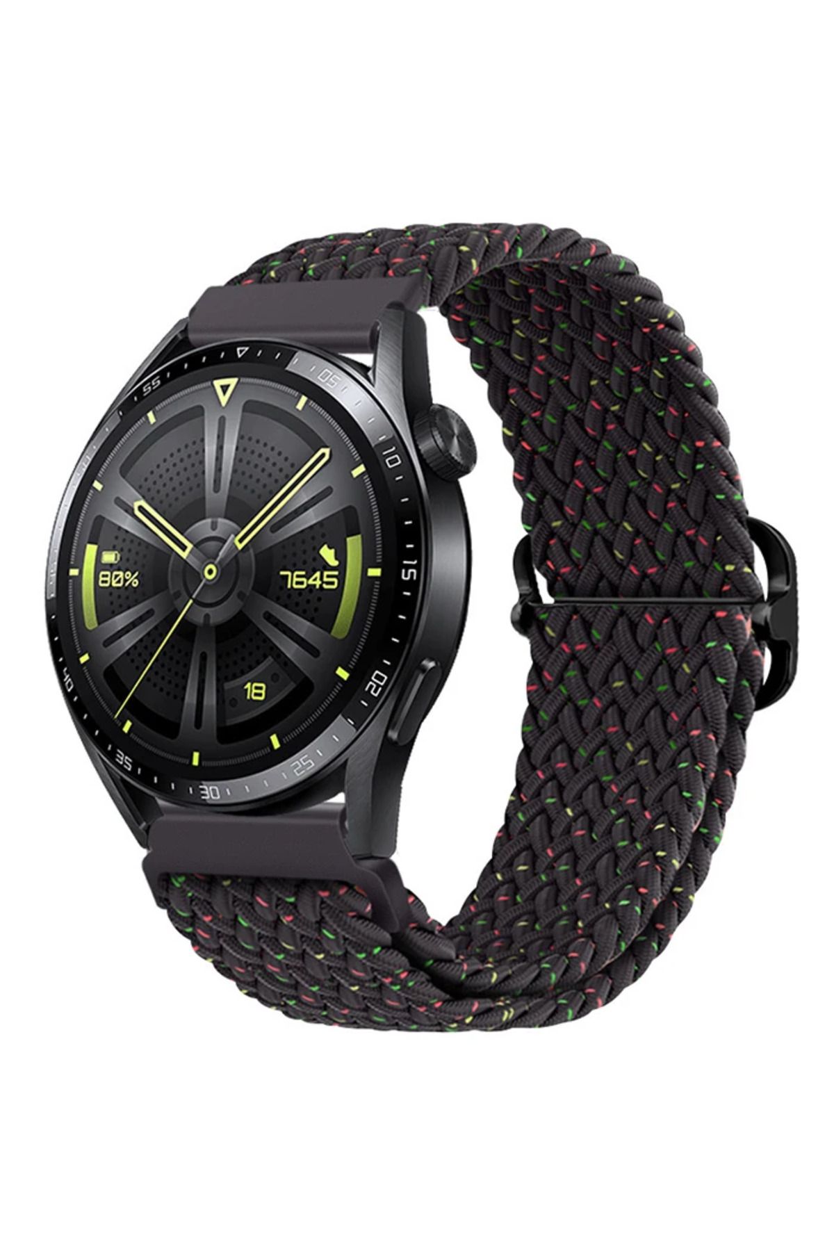Marsilyan ALLY 22MM Gear S3 Watch 4 -Gt2 GT2E 46MM Japon Tokalı Elastik Kayış Kordon-(5775) - MCT4691-9153