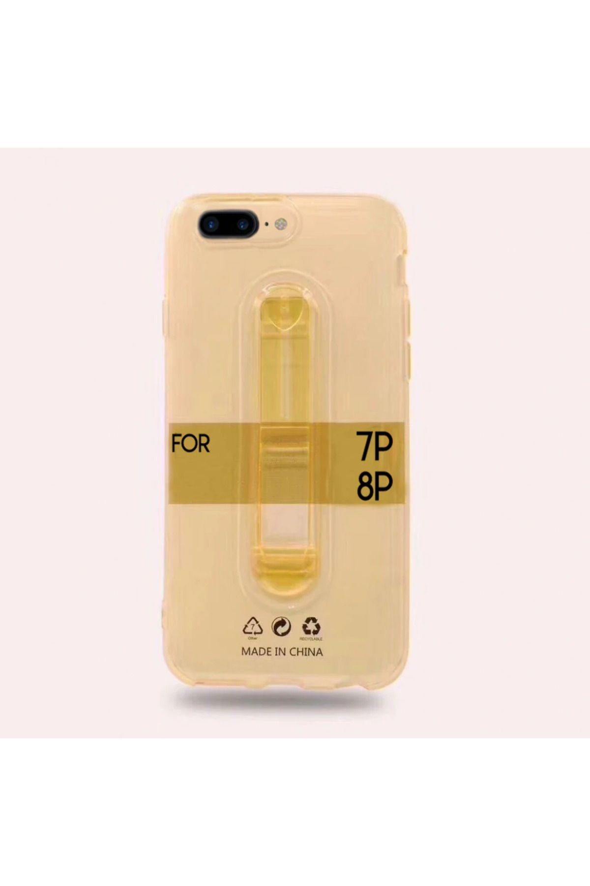 gizmurstore İphone 7 Plusİphone 8 Plus Selfie Yüzüklü Şeffaf Silikon Kılıf-(5775) - GMS8521-4602