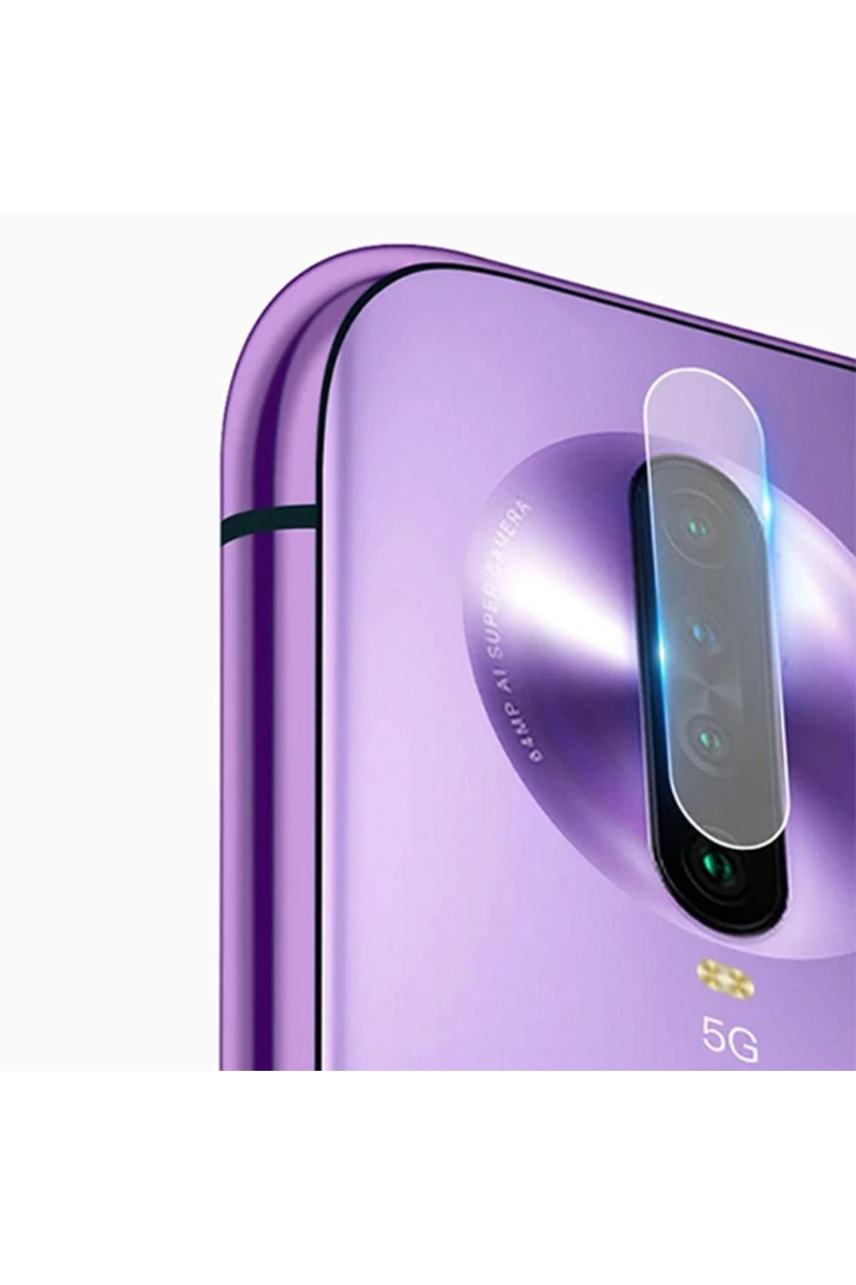 Marsilyan Xiaomi Redmi K30 Tempered Kamera Koruyucu Kırılmaz Cam-(5775) - MCT2516-6643