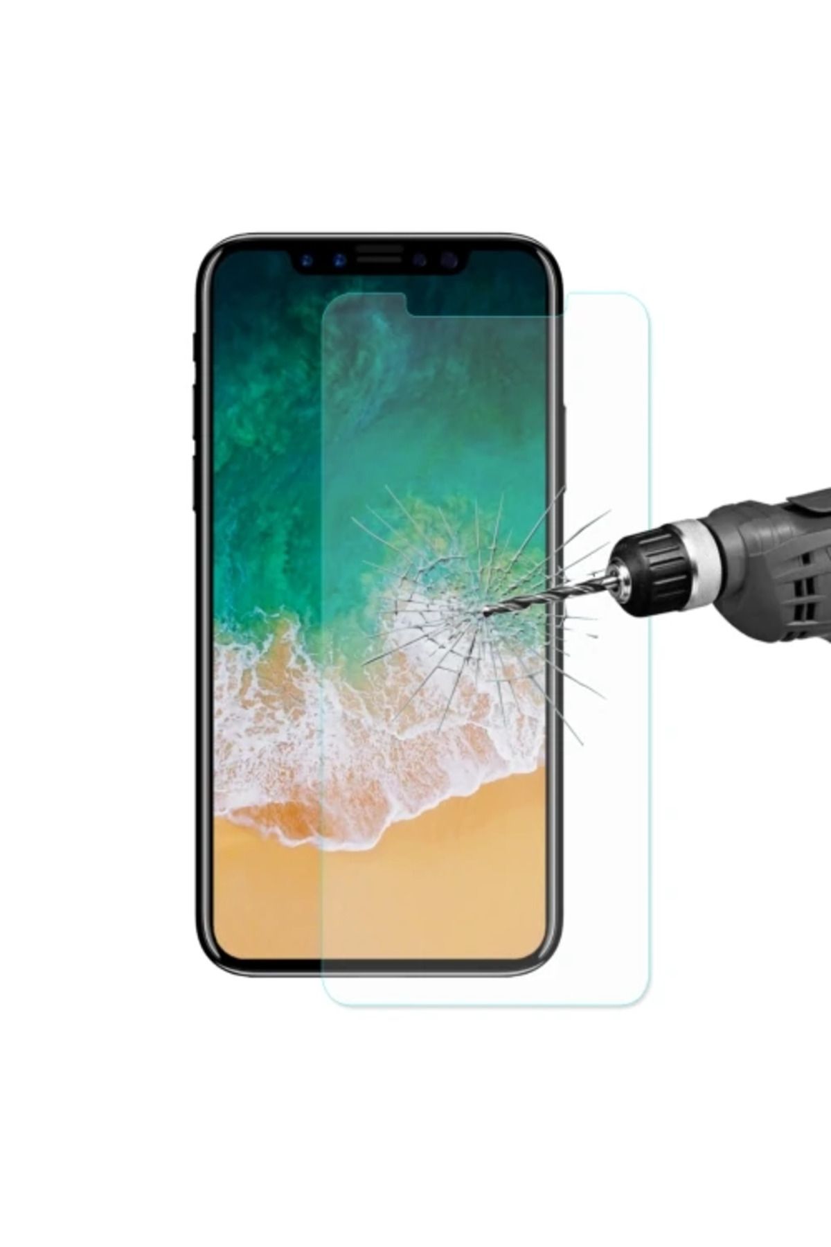 mudikonsept İPhone 11 Pro/ X/ İPhone Xs Uyumlu Kırılmaz Tempered Cam Ekran Koruyucu-(5775) - MDE4539-8140