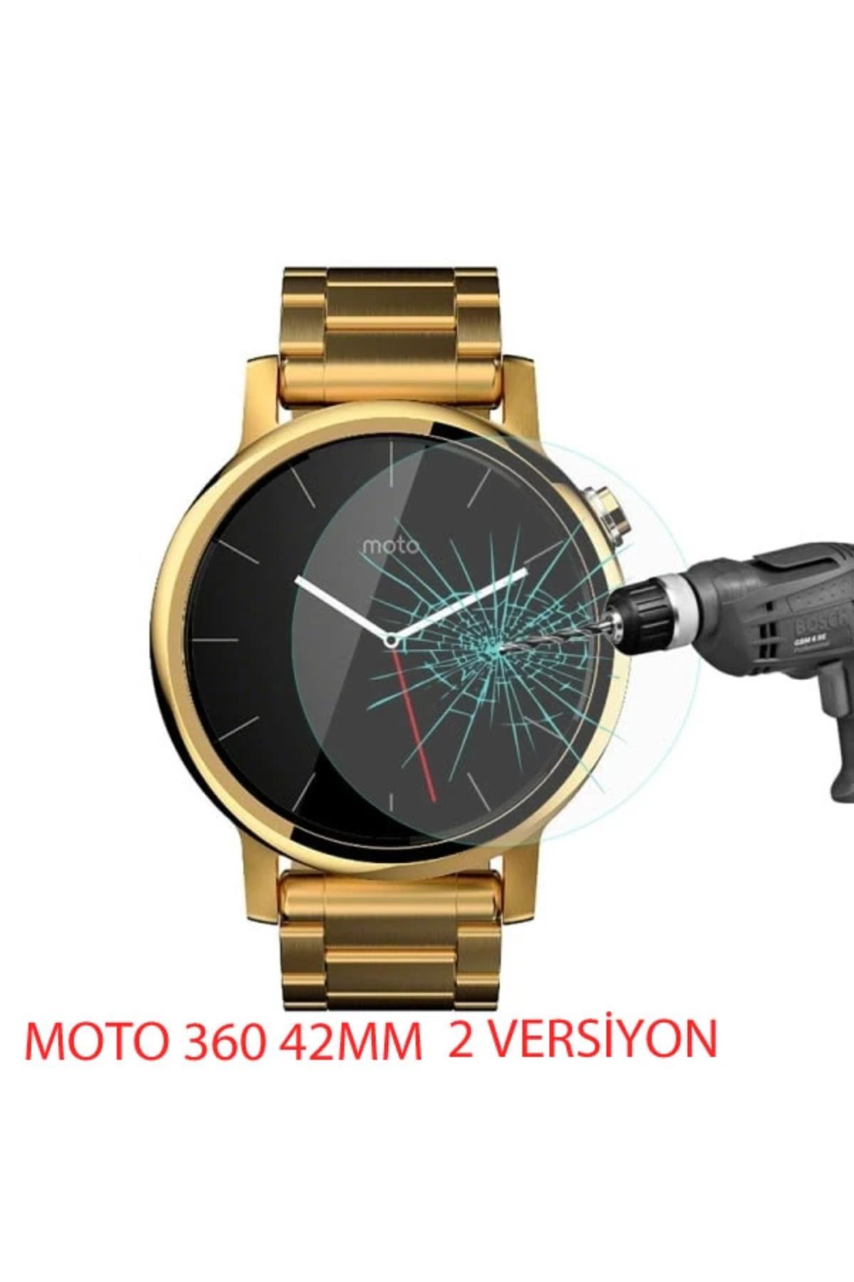 mudikonsept Motorola Moto 360 42mm 2versiyon Kırılmaz Cam Ekran Koruyucu-(5775) - MDE7550-4819