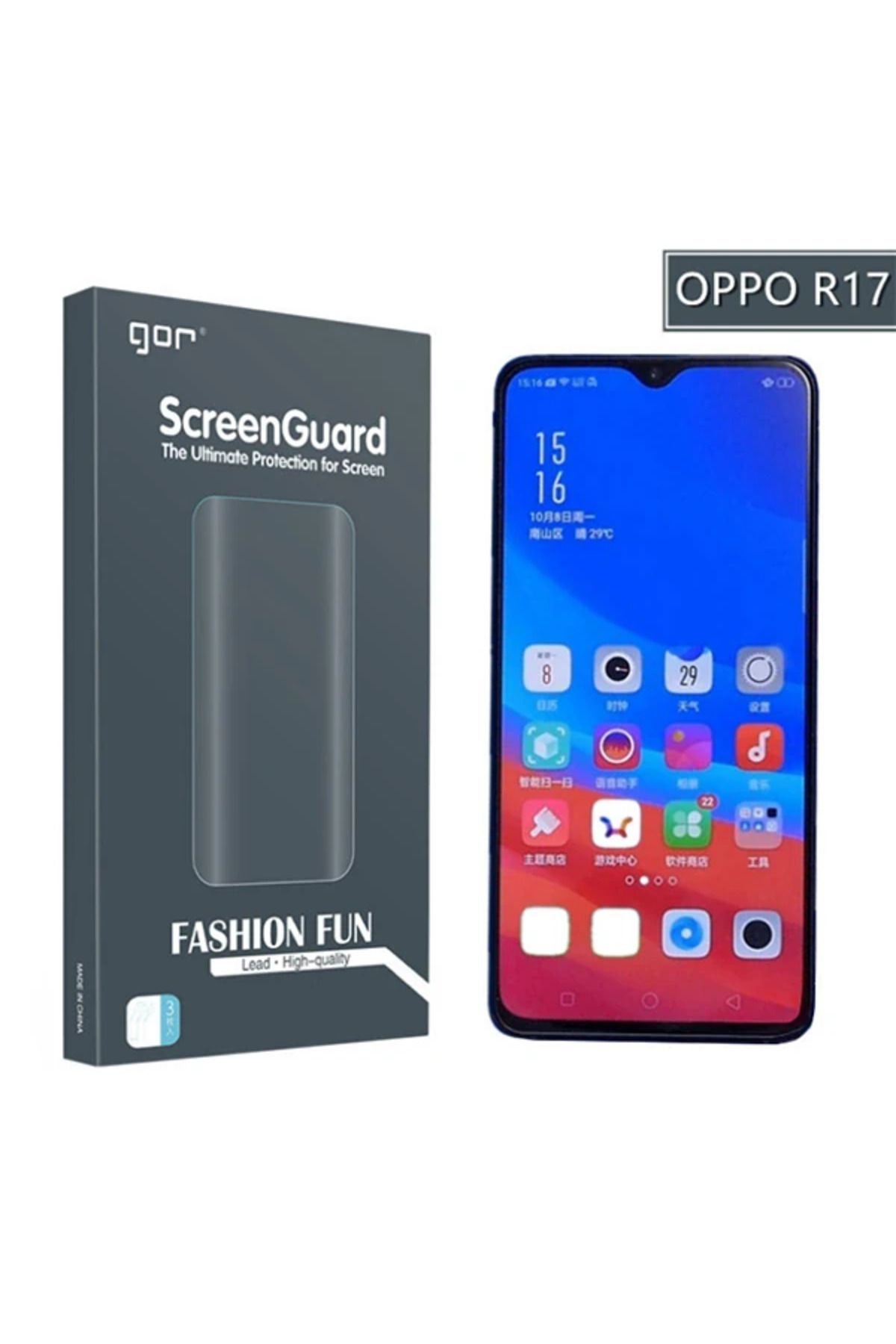 mudikonsept Gor Oppo R17R17 Pro  3d Kavisli Darbe Emici Full Ekran Koruyucu 2 Adet Set-(5775) - MDE3129-7769