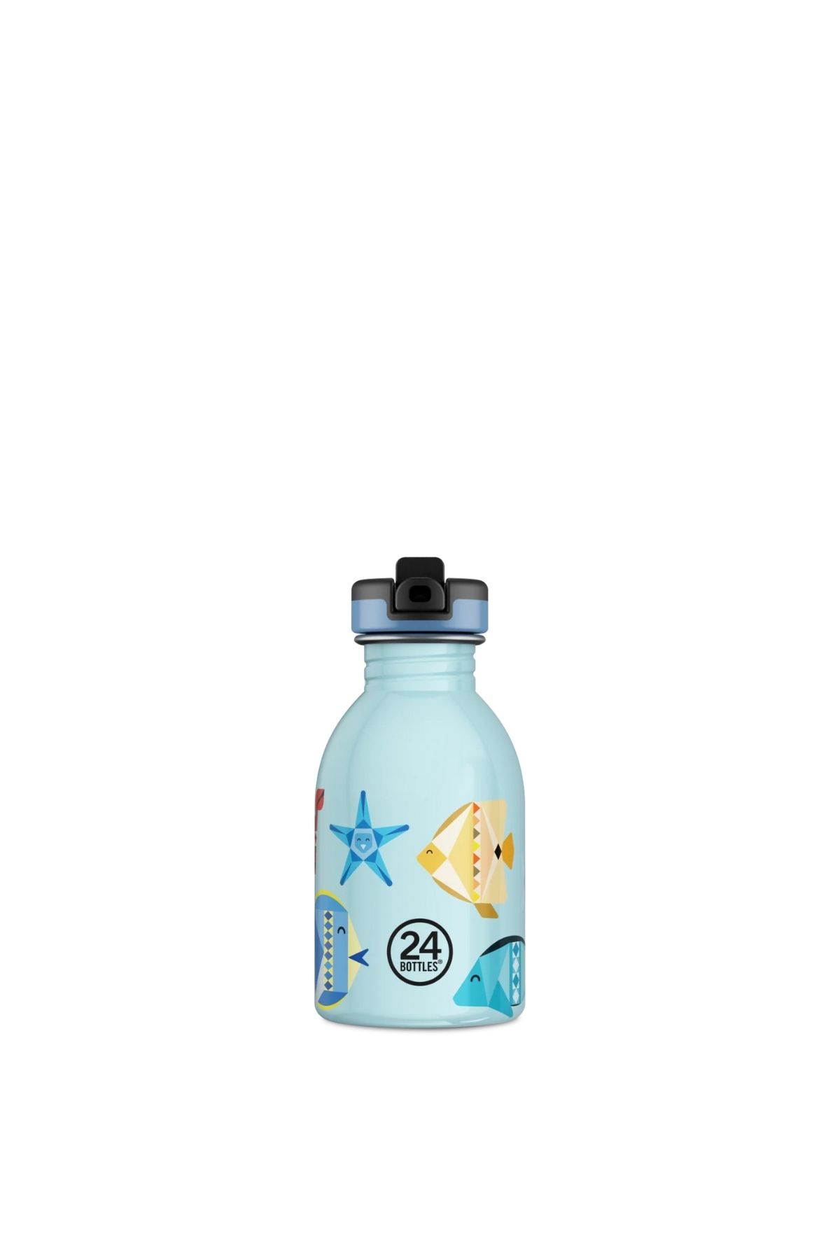 24 Bottles Kids Bottle Sea Friends Pipetli Paslanmaz Çelik Çocuk Su Matarası 250 ml
