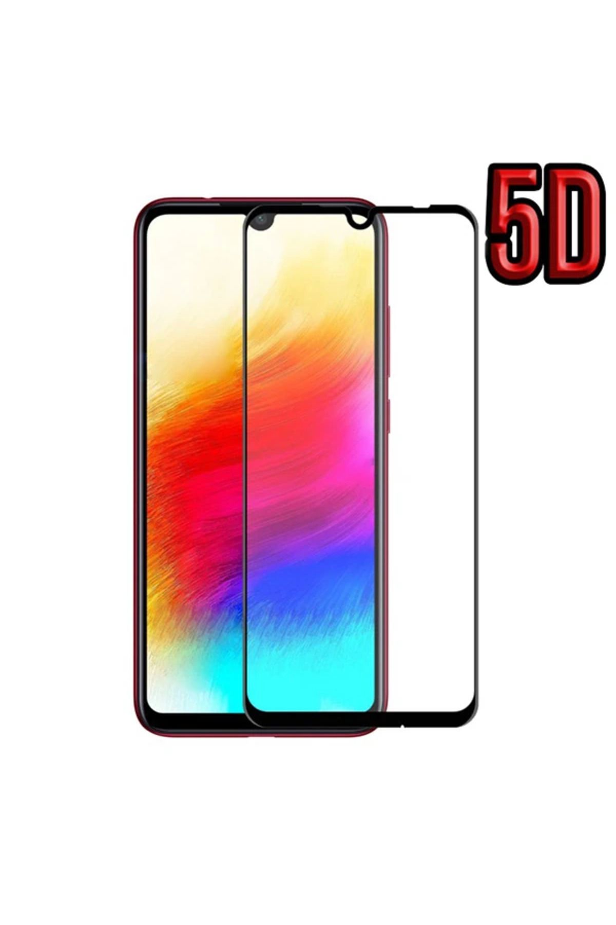 LaCend Xiaomi Redmi Note 7 5D Kavisli Full Kaplama Kırılmaz Cam Ekran Koruyucu-(5775) - LC4001-3519
