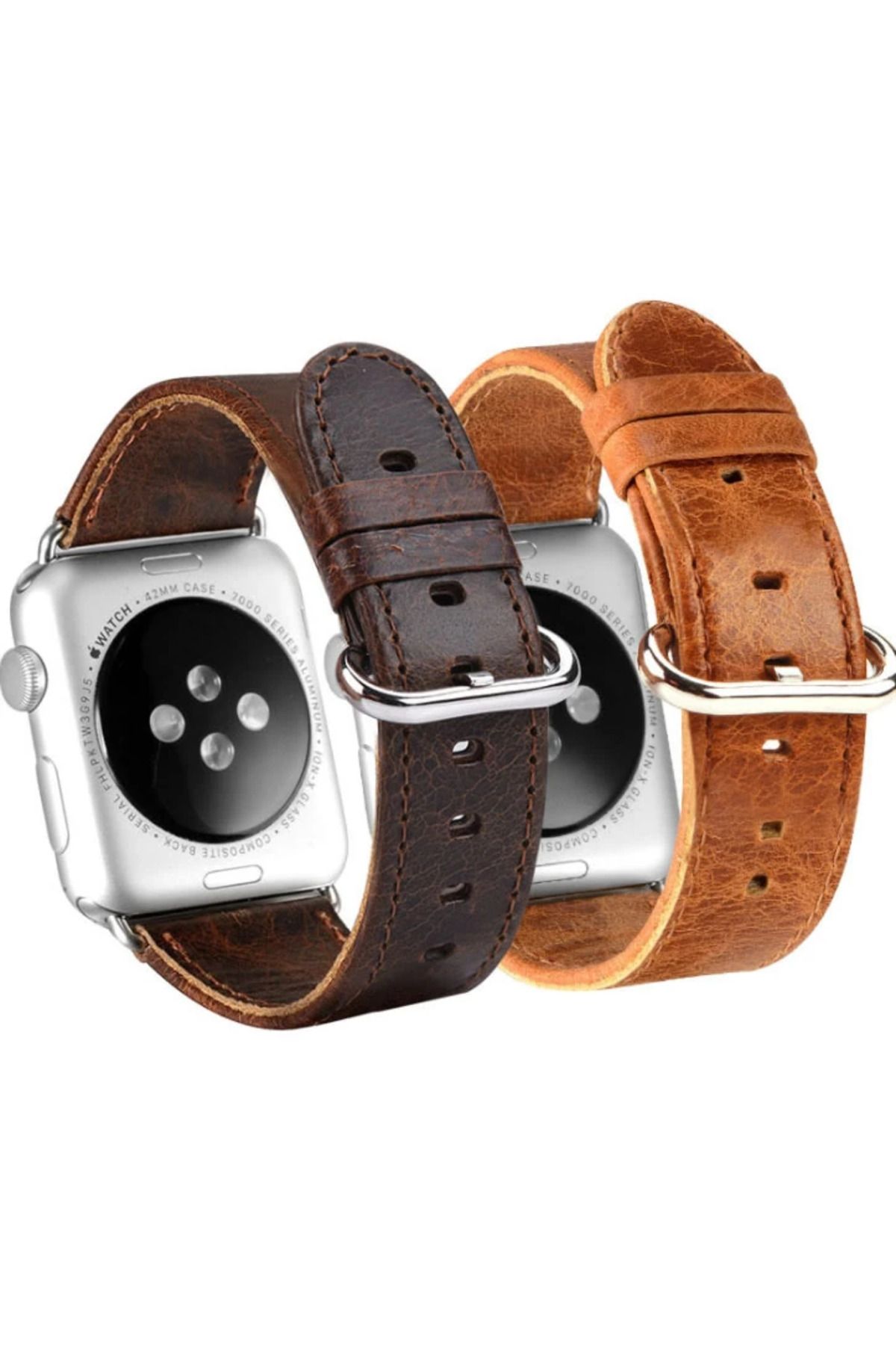 demila Ally Apple Watch 7-8 41mm 6-5-4 40mm Retro Deri Kordon Kayış 3-2-1 38mm-(5775) - MLA4787-6187