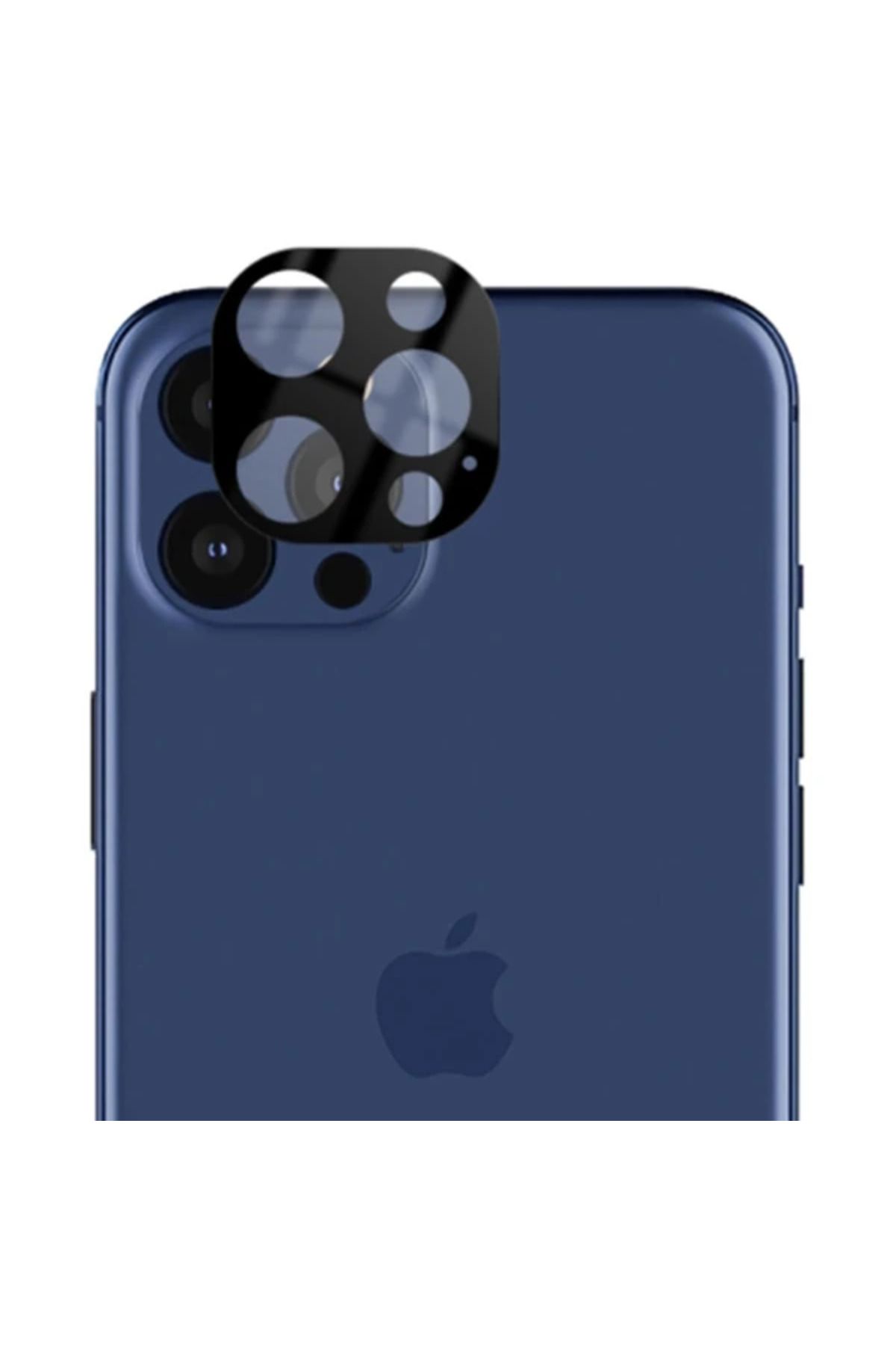 Marsilyan İPhone 12 Pro Max 6.7 3D full Kaplama Tempered Cam Kamera Koruyucu-(5775) - MCT1169-2227